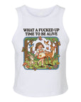 What a Fucked Up Time to Be Alive - Women's Fitted Micro Rib Tank