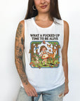 What a Fucked Up Time to Be Alive - Women's Flowy Muscle Tank