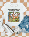 What A Fucked Up Time To Be Alive - Women's Cropped Baby Tee