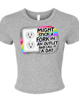 Might Stick A Fork In An Outlet And Call It A Day - Women's Cropped Baby Tee