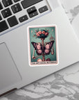 The Anti Social Butterfly - Vinyl Water Resistant Sticker, Laptop Sticker, Phone Sticker, Water Bottle Sticker, Cute Decal