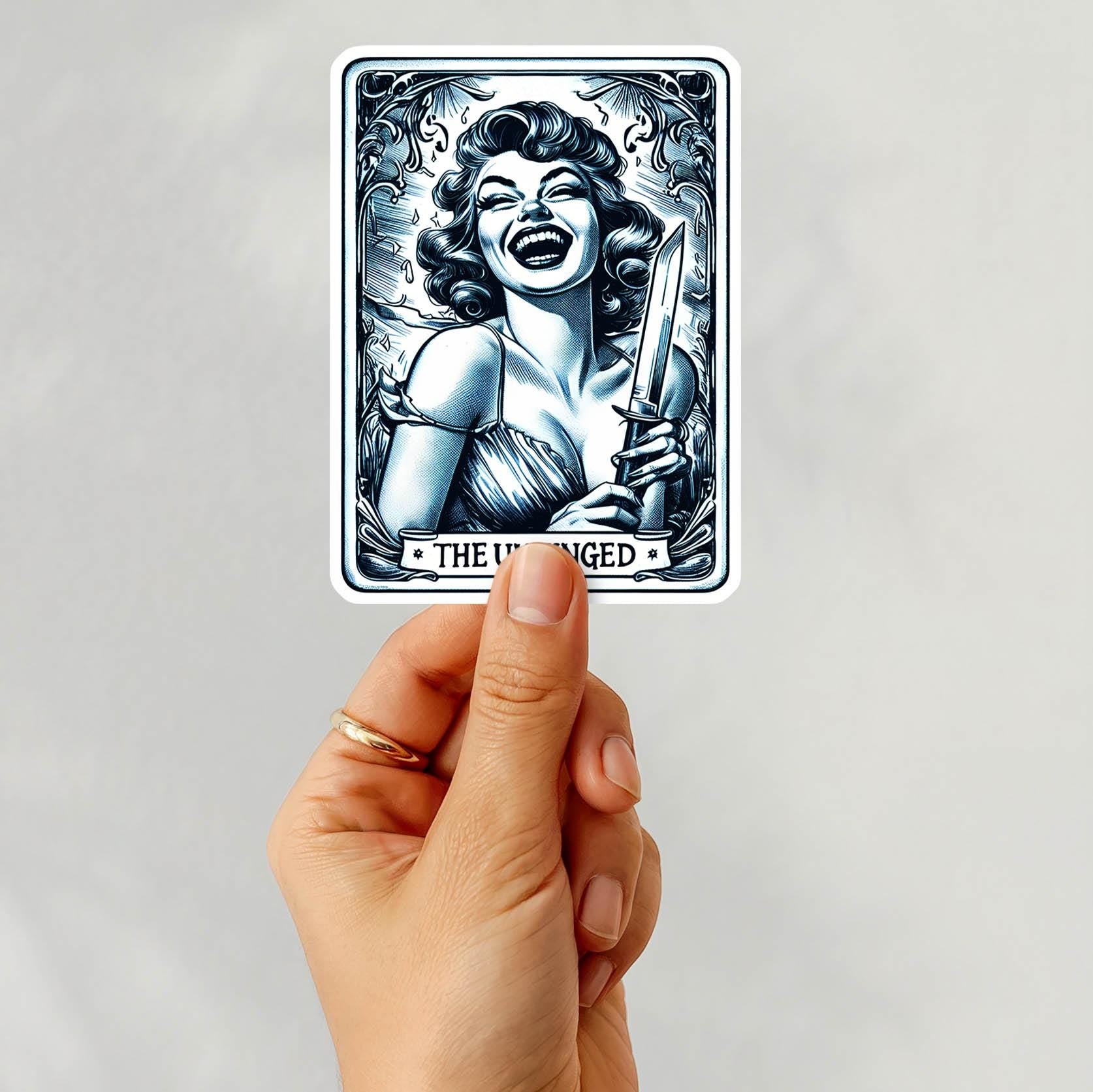 The Unhinged! - Vinyl Water Resistant Sticker, Laptop Sticker, Phone Sticker, Water Bottle Sticker, Cute Decal