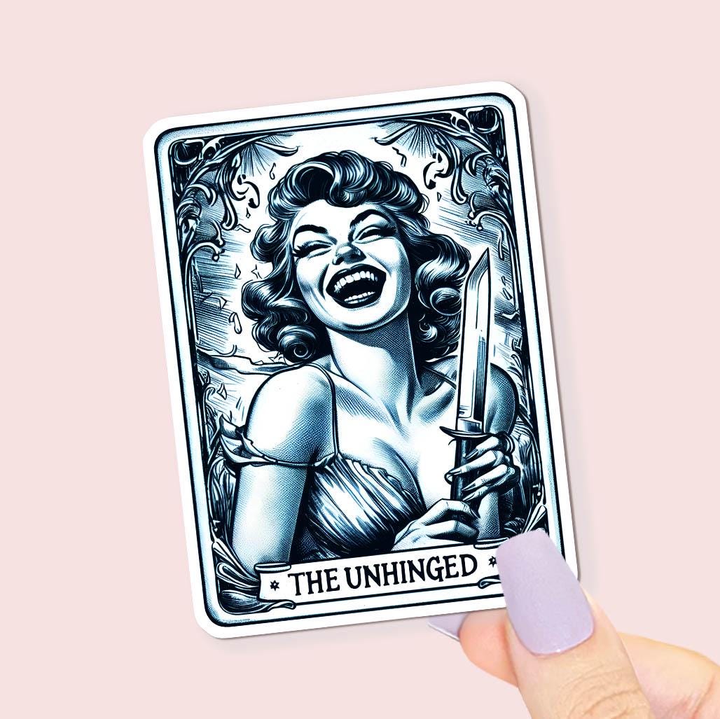 The Unhinged! - Vinyl Water Resistant Sticker, Laptop Sticker, Phone Sticker, Water Bottle Sticker, Cute Decal