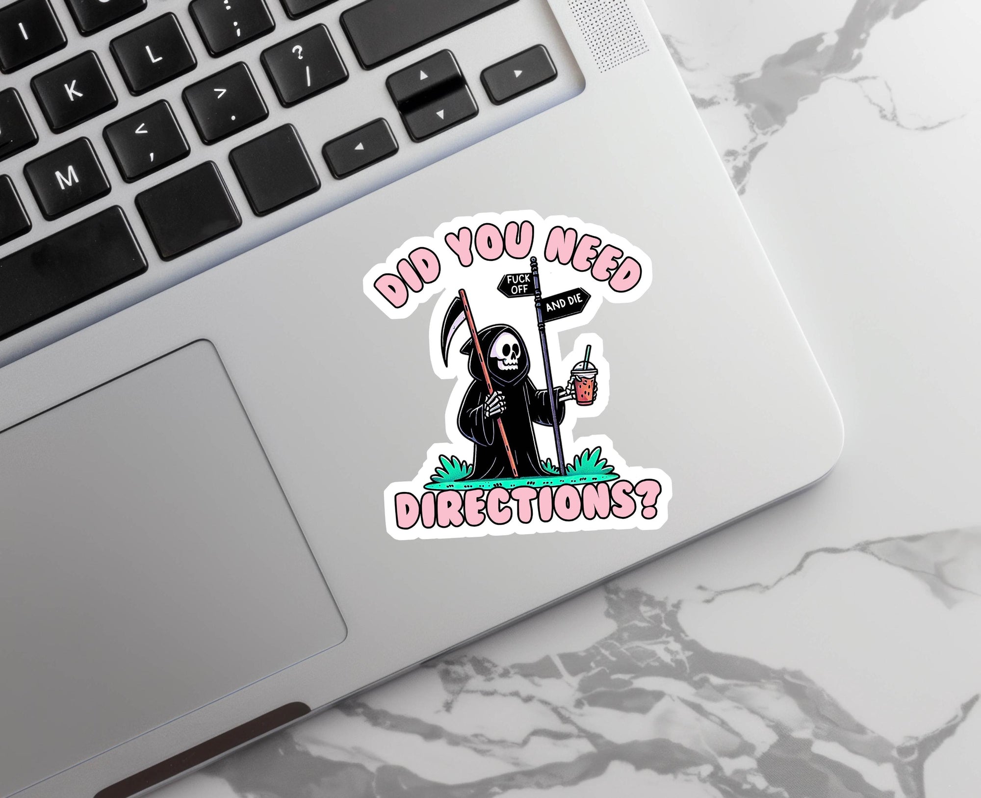 Do You Need Directions? - Vinyl Water Resistant Sticker, Laptop Sticker, Phone Sticker, Water Bottle Sticker, Cute Decal
