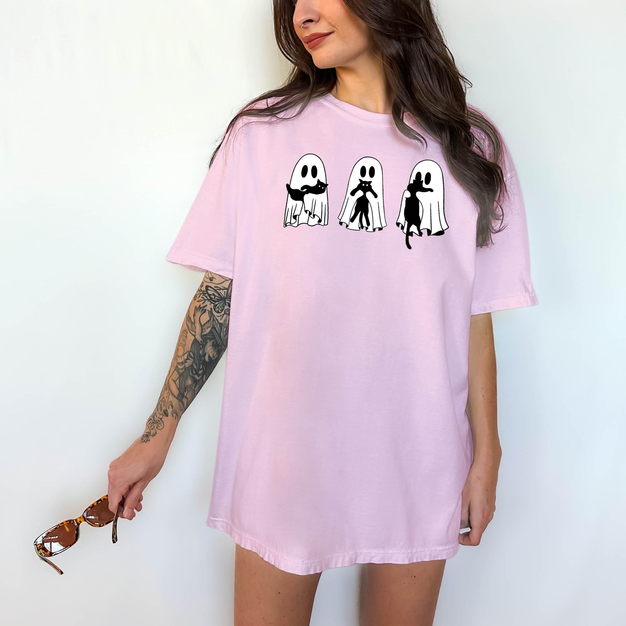 Cutie Ghost Cat - Comfort Colors T-shirt, Funny Shirt, Dark Humor