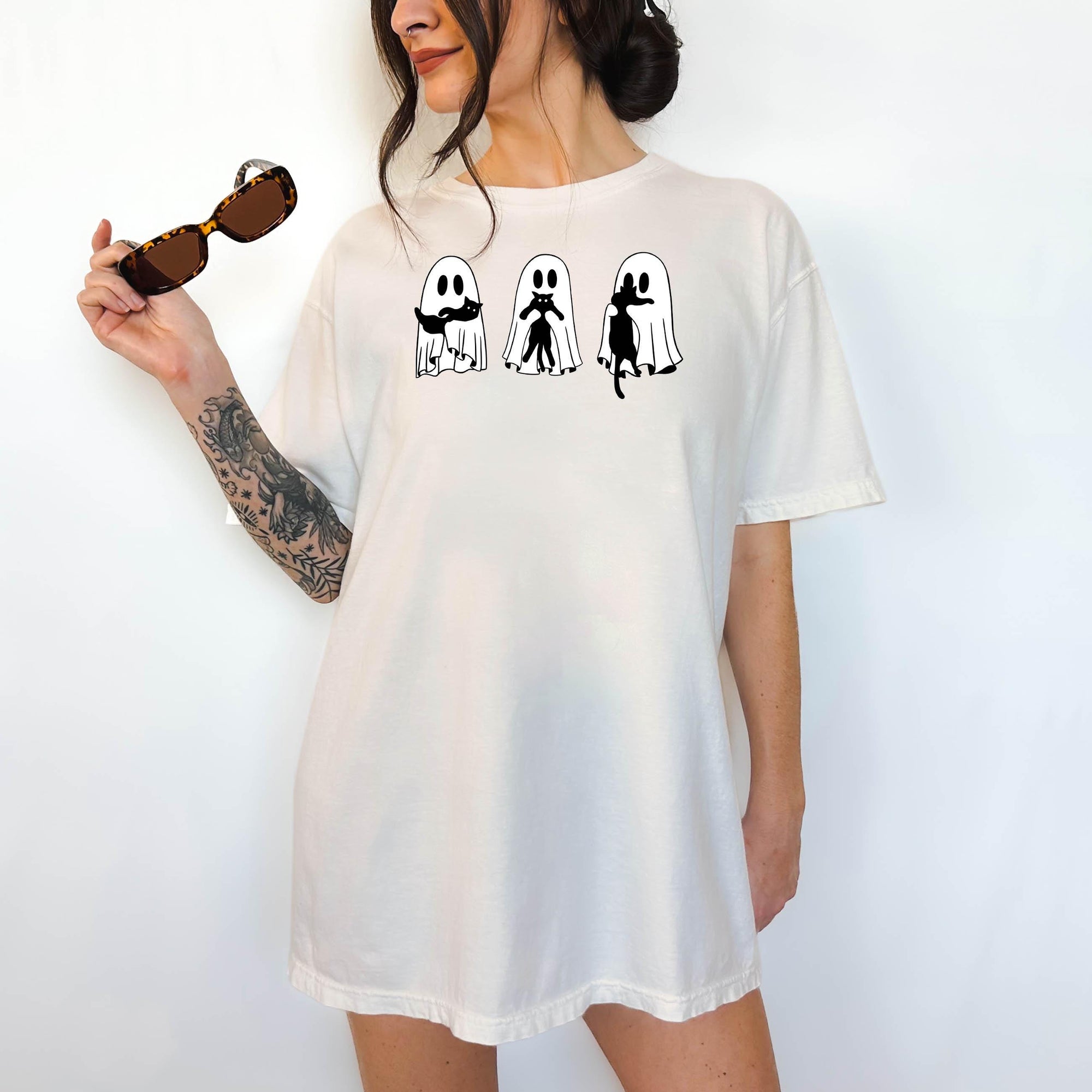 Cutie Ghost Cat - Comfort Colors T-shirt, Funny Shirt, Dark Humor
