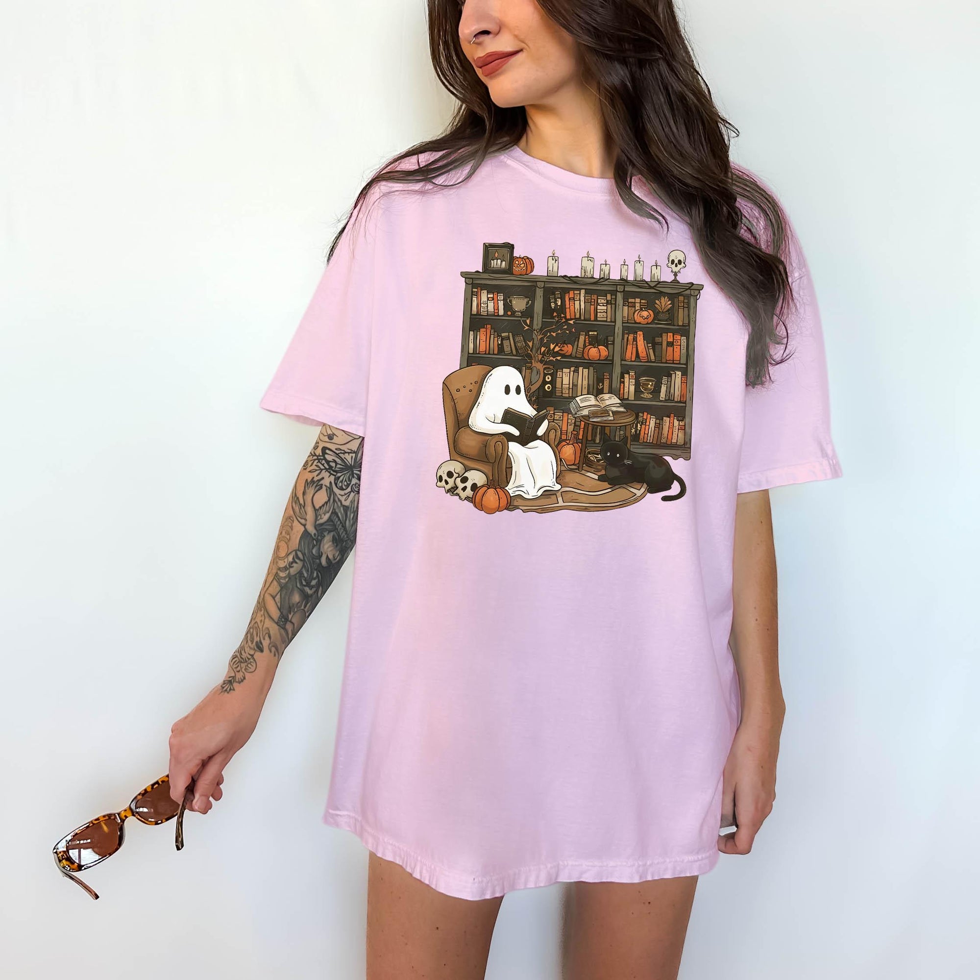 Haunted Library - Comfort Colors T-shirt, Funny Shirt, Dark Humor