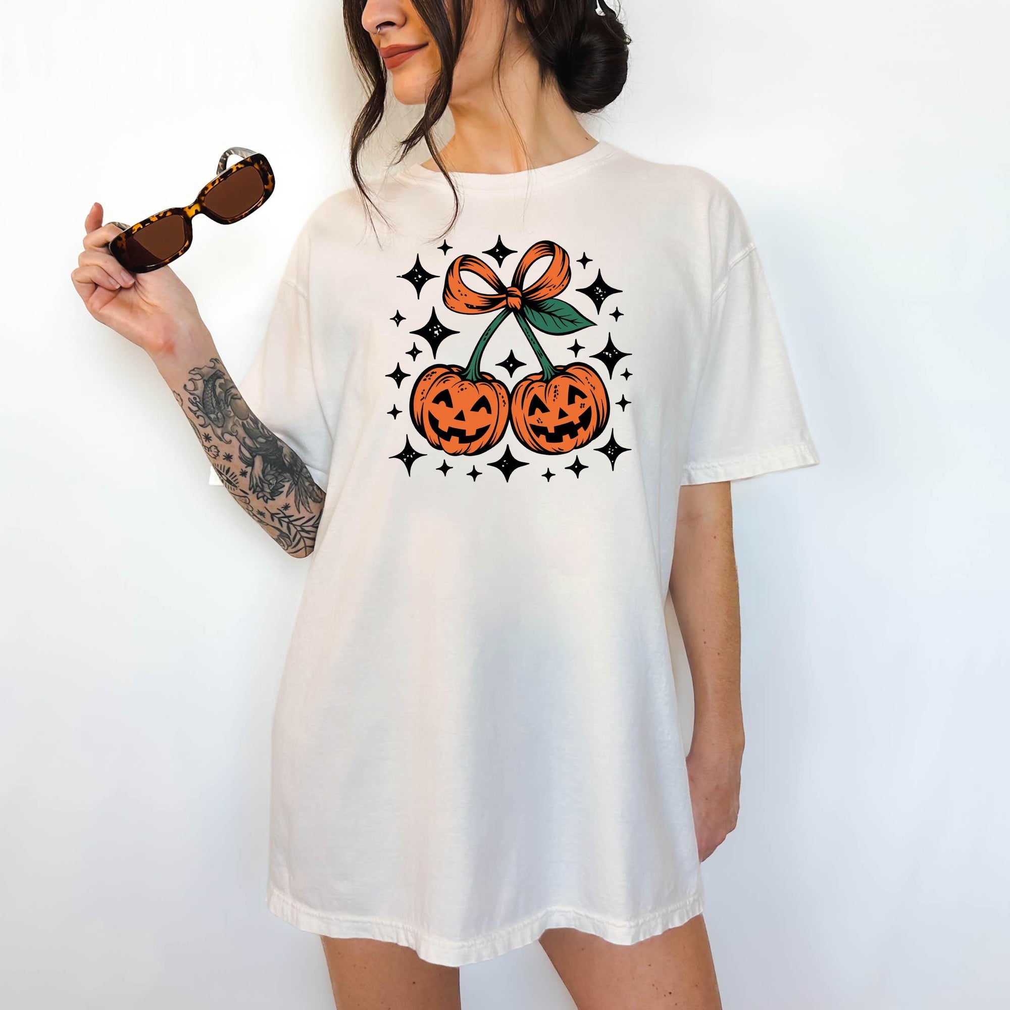 Smiling Pumpkins - Comfort Colors T-shirt, Funny Shirt, Dark Humor