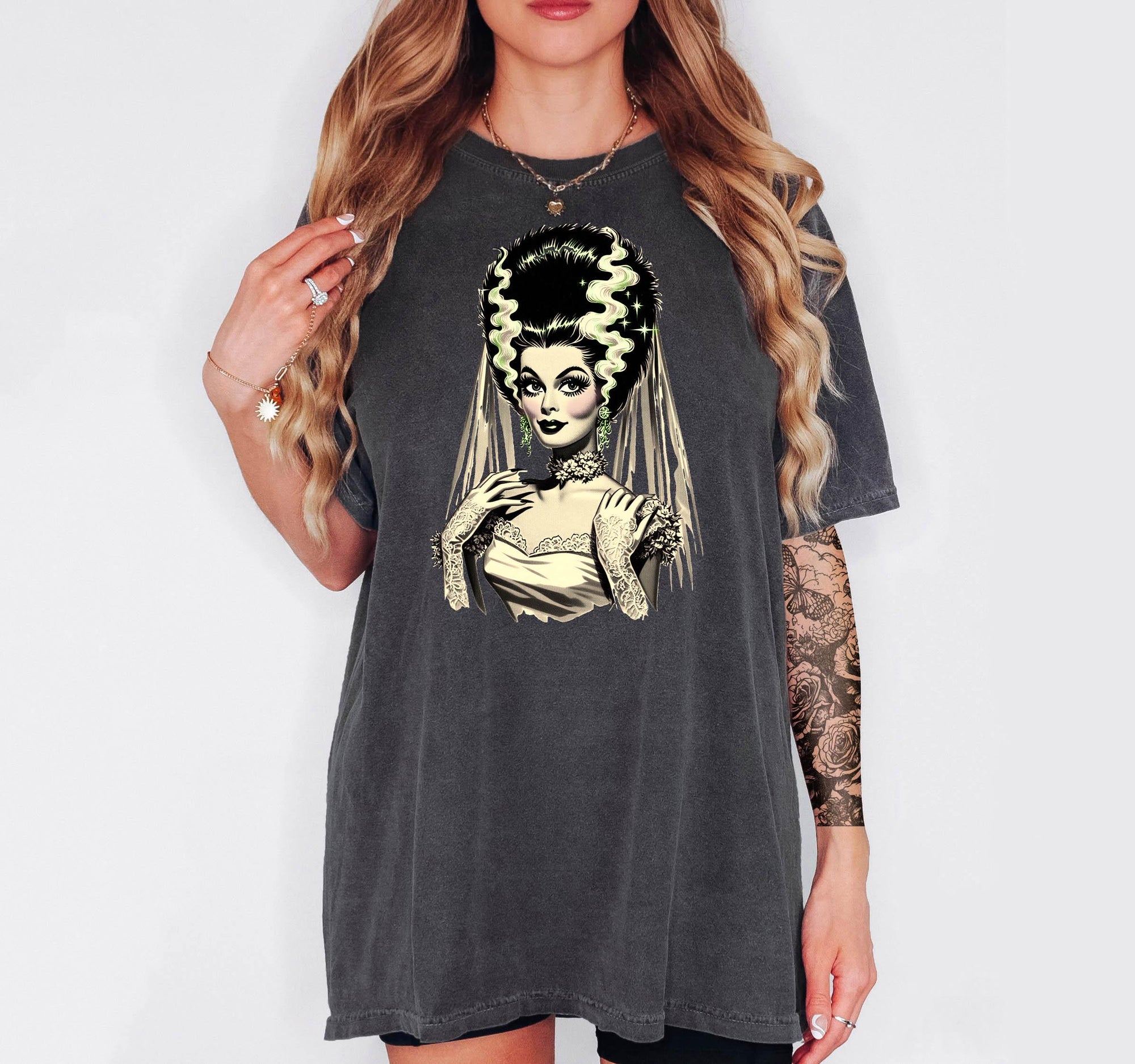 Bride of Frankenstein - Comfort Colors T-shirt, Funny Shirt, Dark Humor