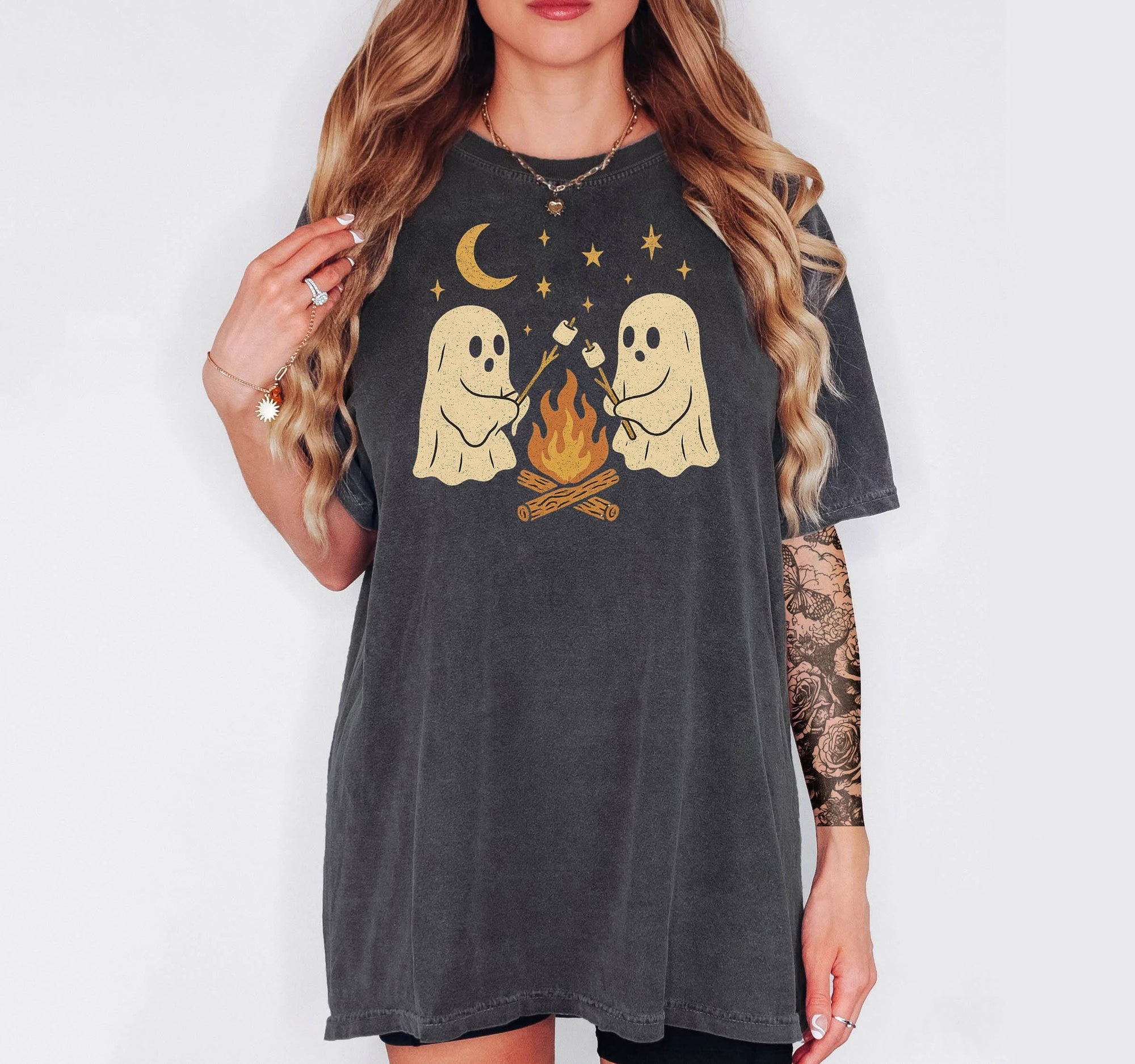 Campfire Ghosts - Comfort Colors T-shirt, Funny Shirt, Dark Humor