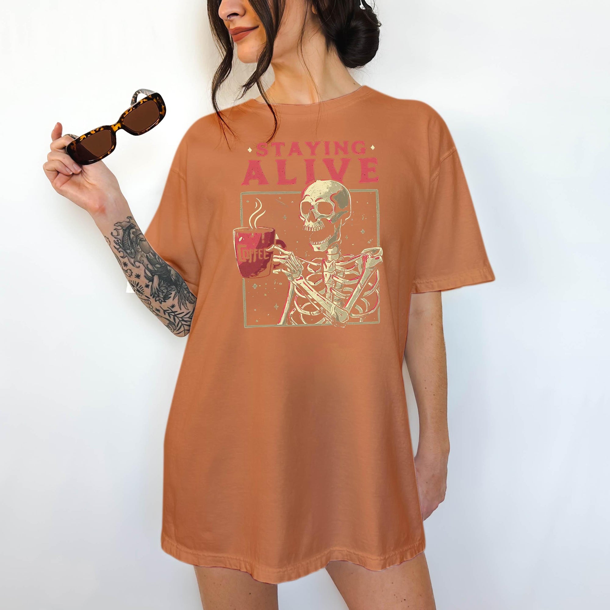Staying Alive - Comfort Colors T-shirt, Funny Shirt, Dark Humor