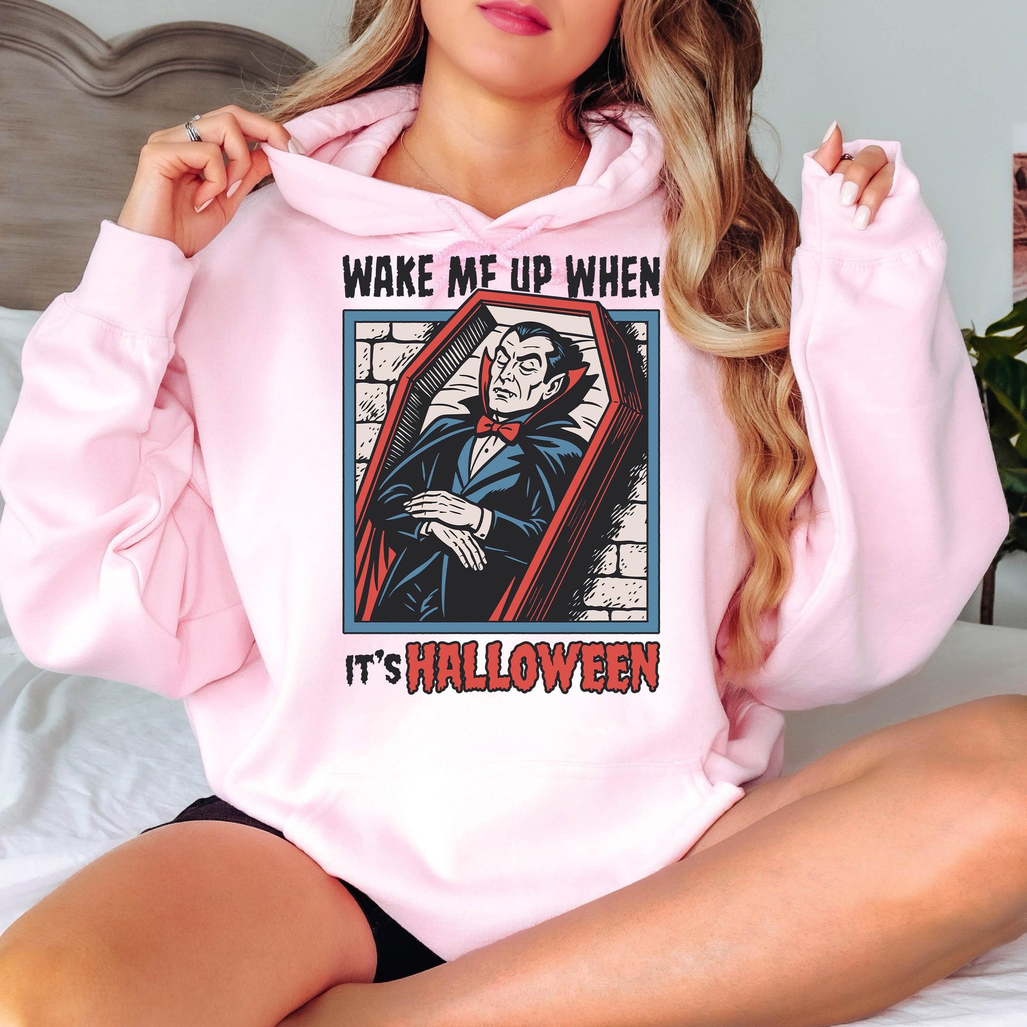 Wake Me Up When It's Halloween - Crewneck Sweatshirt or Hoodie