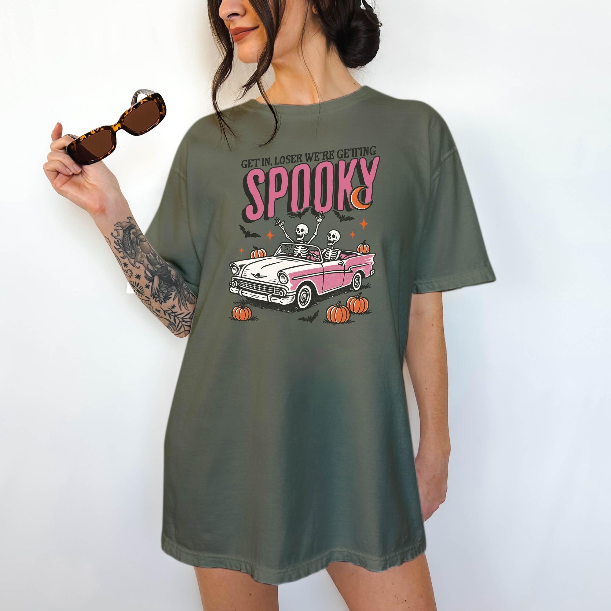 Get in Loser We're Getting Spooky - Comfort Colors T-shirt, Funny Shirt, Dark Humor