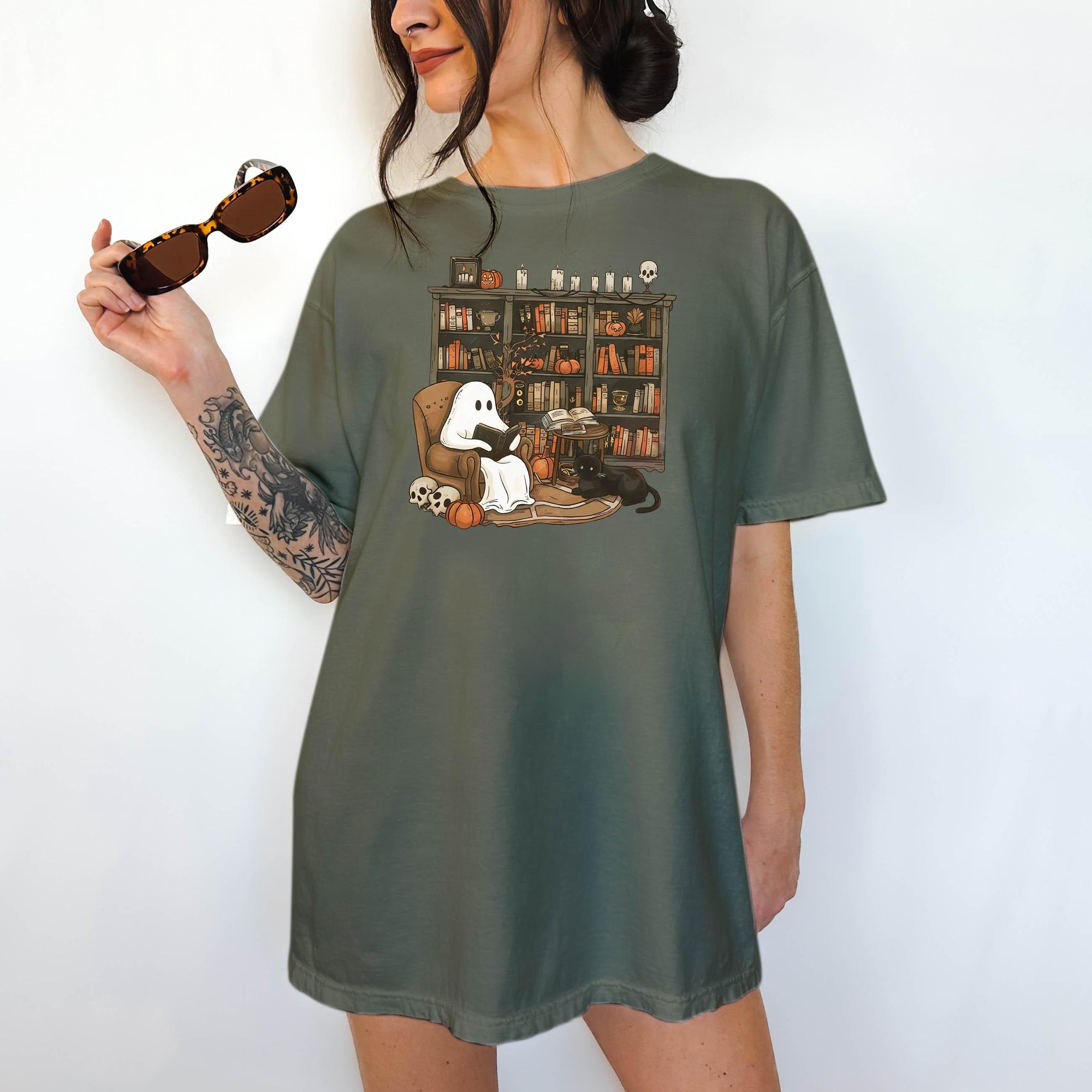 Haunted Library - Comfort Colors T-shirt, Funny Shirt, Dark Humor