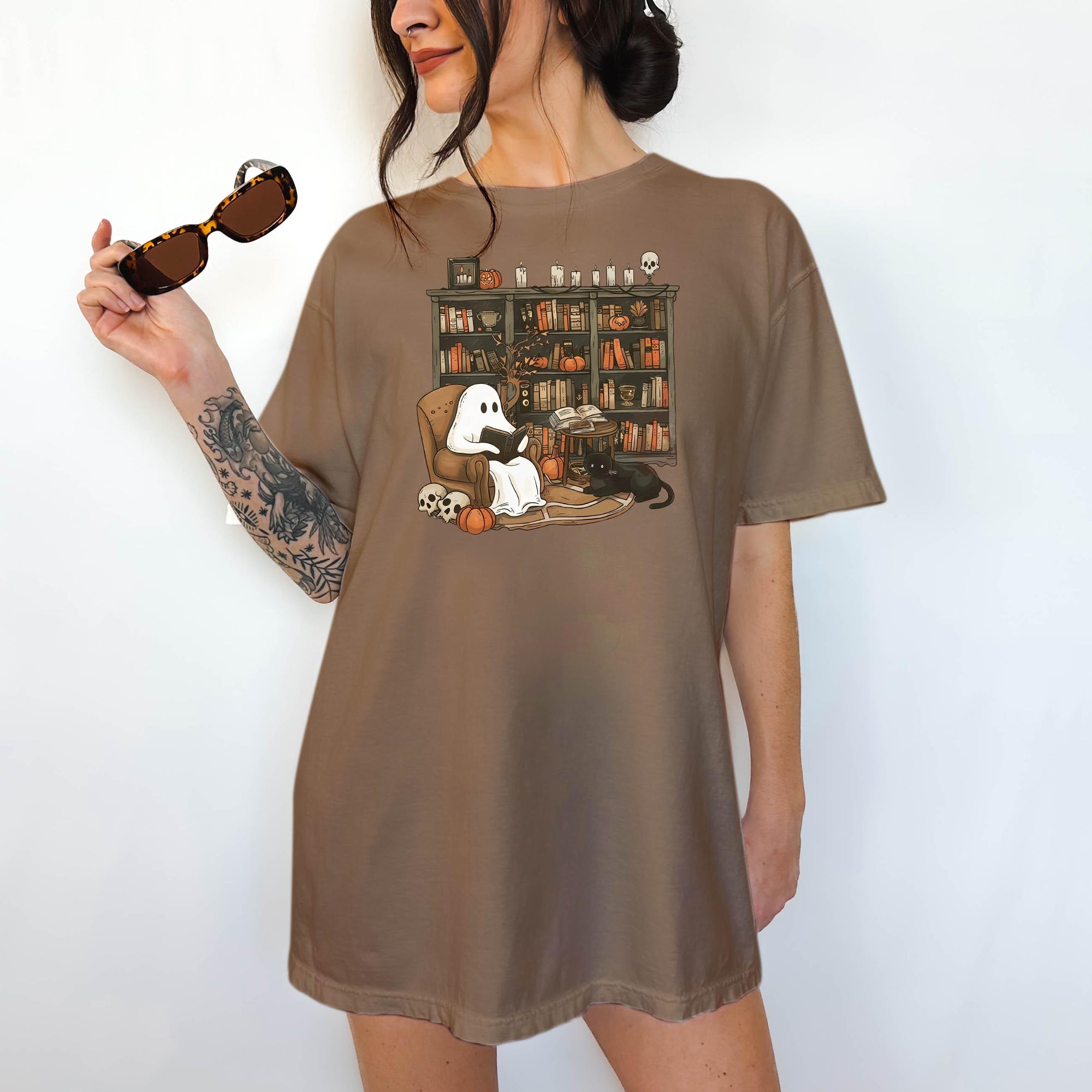 Haunted Library - Comfort Colors T-shirt, Funny Shirt, Dark Humor