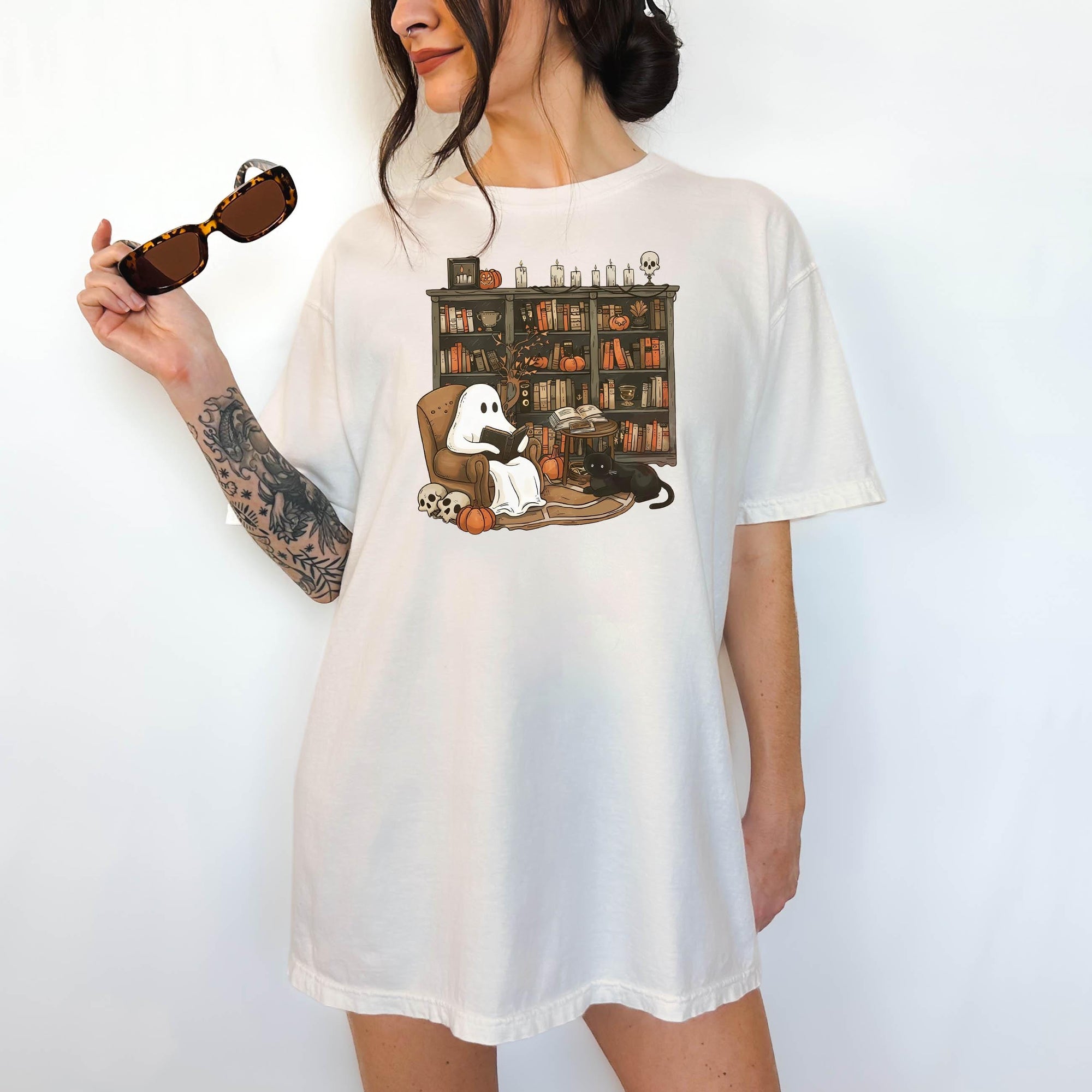 Haunted Library - Comfort Colors T-shirt, Funny Shirt, Dark Humor
