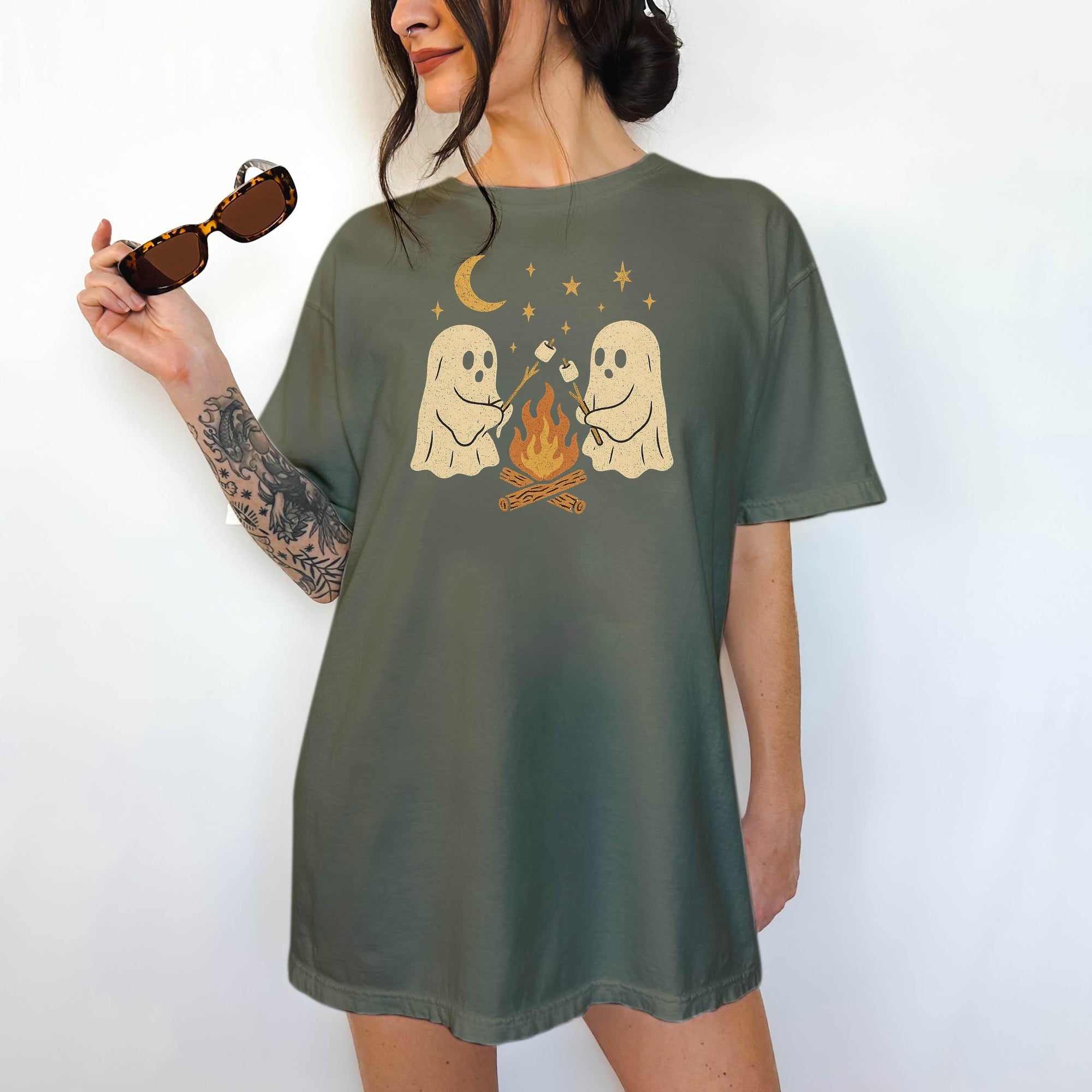 Campfire Ghosts - Comfort Colors T-shirt, Funny Shirt, Dark Humor