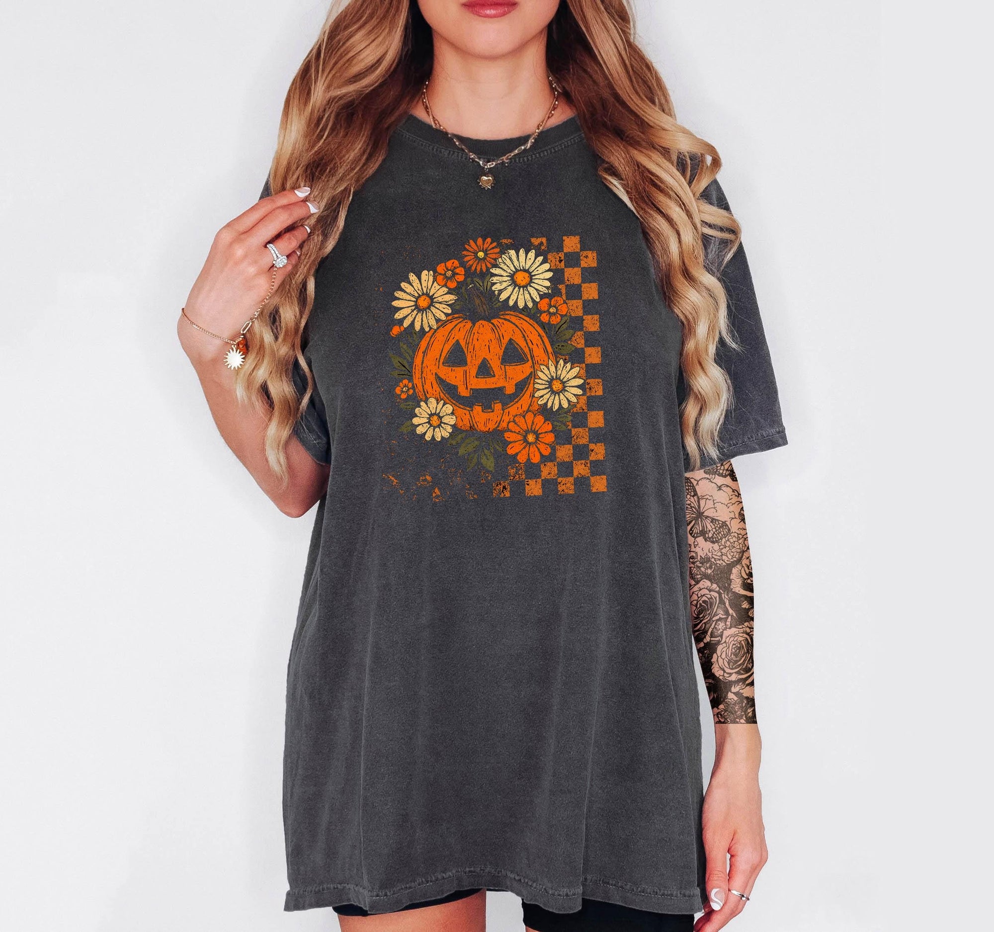 Retro Pumpkin - Comfort Colors T-shirt, Funny Shirt, Dark Humor