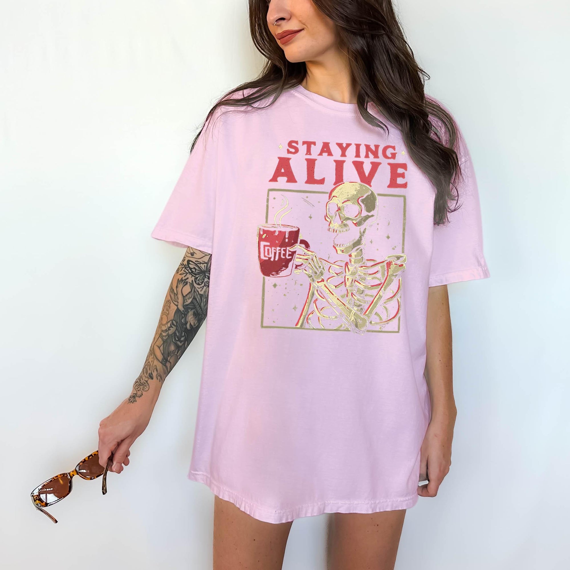 Staying Alive - Comfort Colors T-shirt, Funny Shirt, Dark Humor