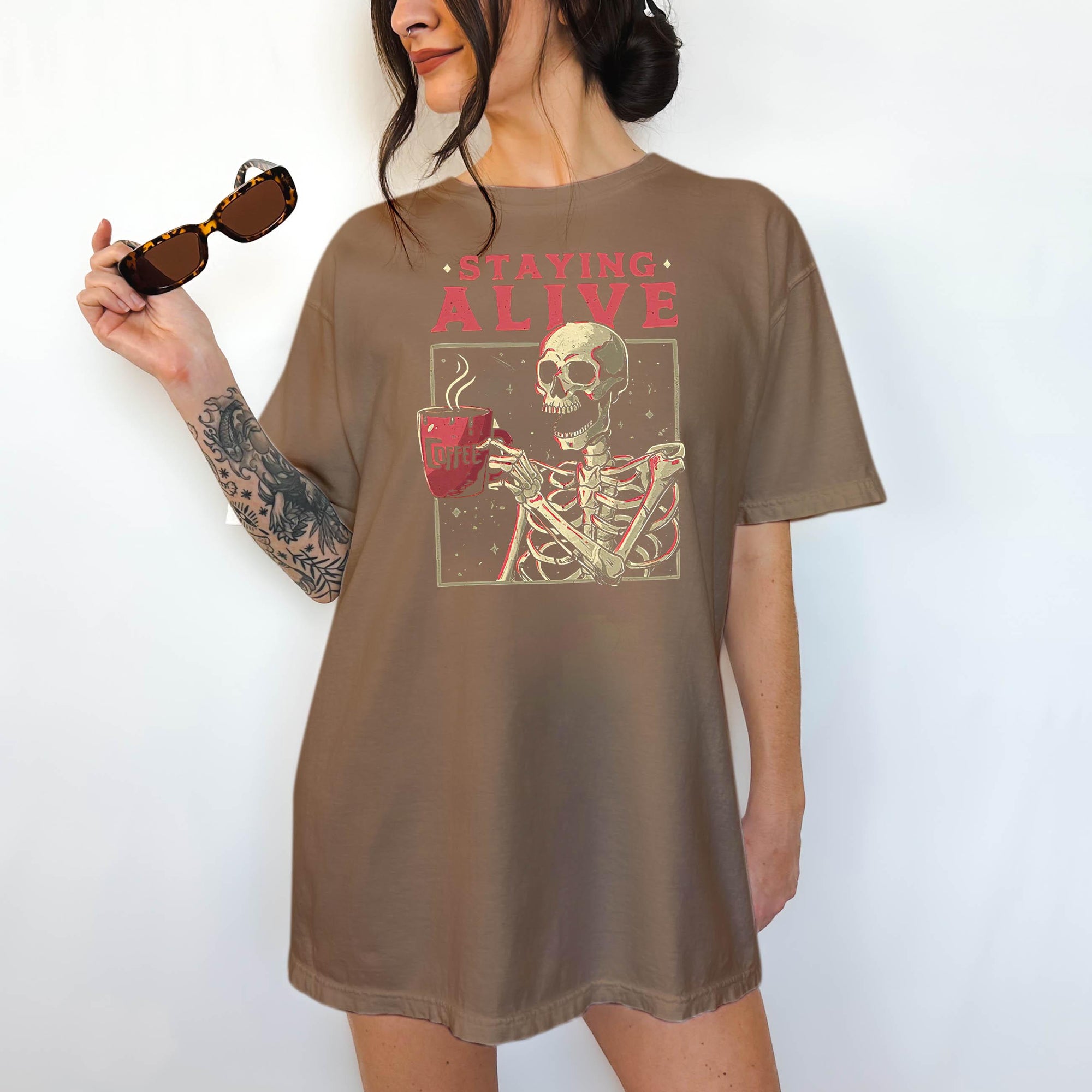 Staying Alive - Comfort Colors T-shirt, Funny Shirt, Dark Humor