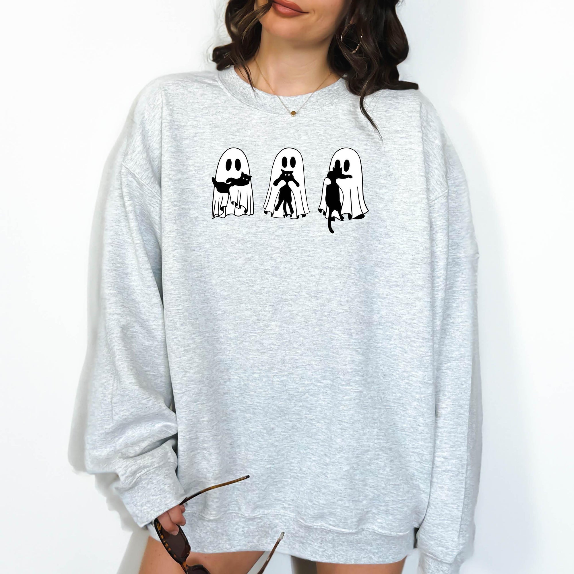 Ghost Cats - Crewneck Sweatshirt or Hoodie