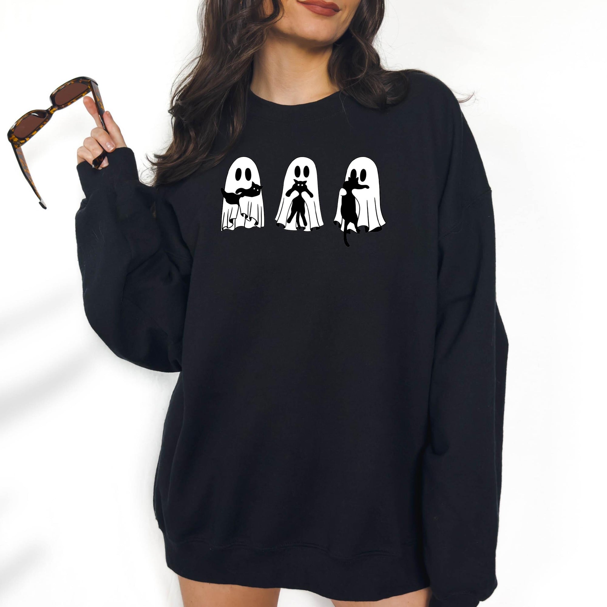 Ghost Cats - Crewneck Sweatshirt or Hoodie
