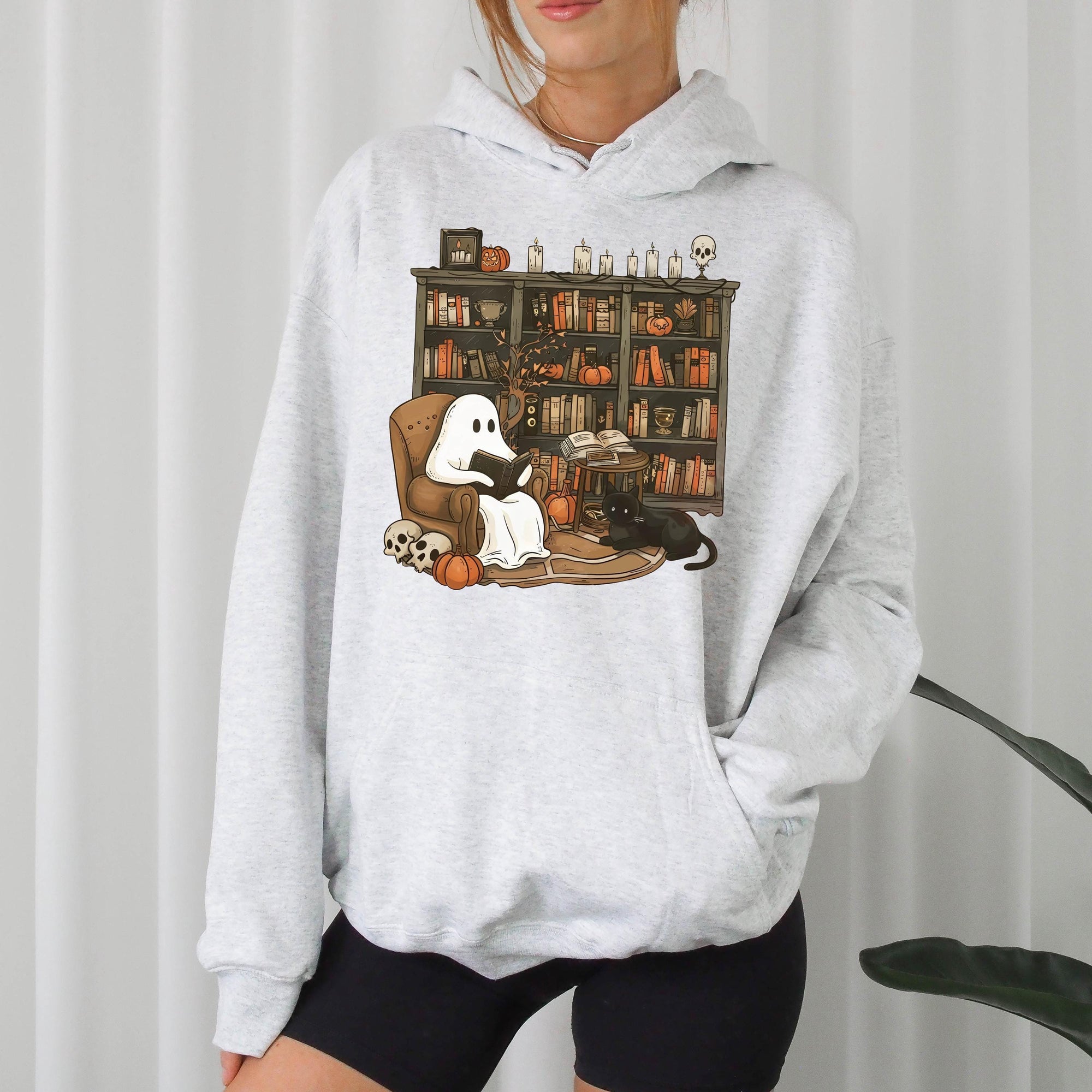 Haunted Library - Crewneck Sweatshirt or Hoodie