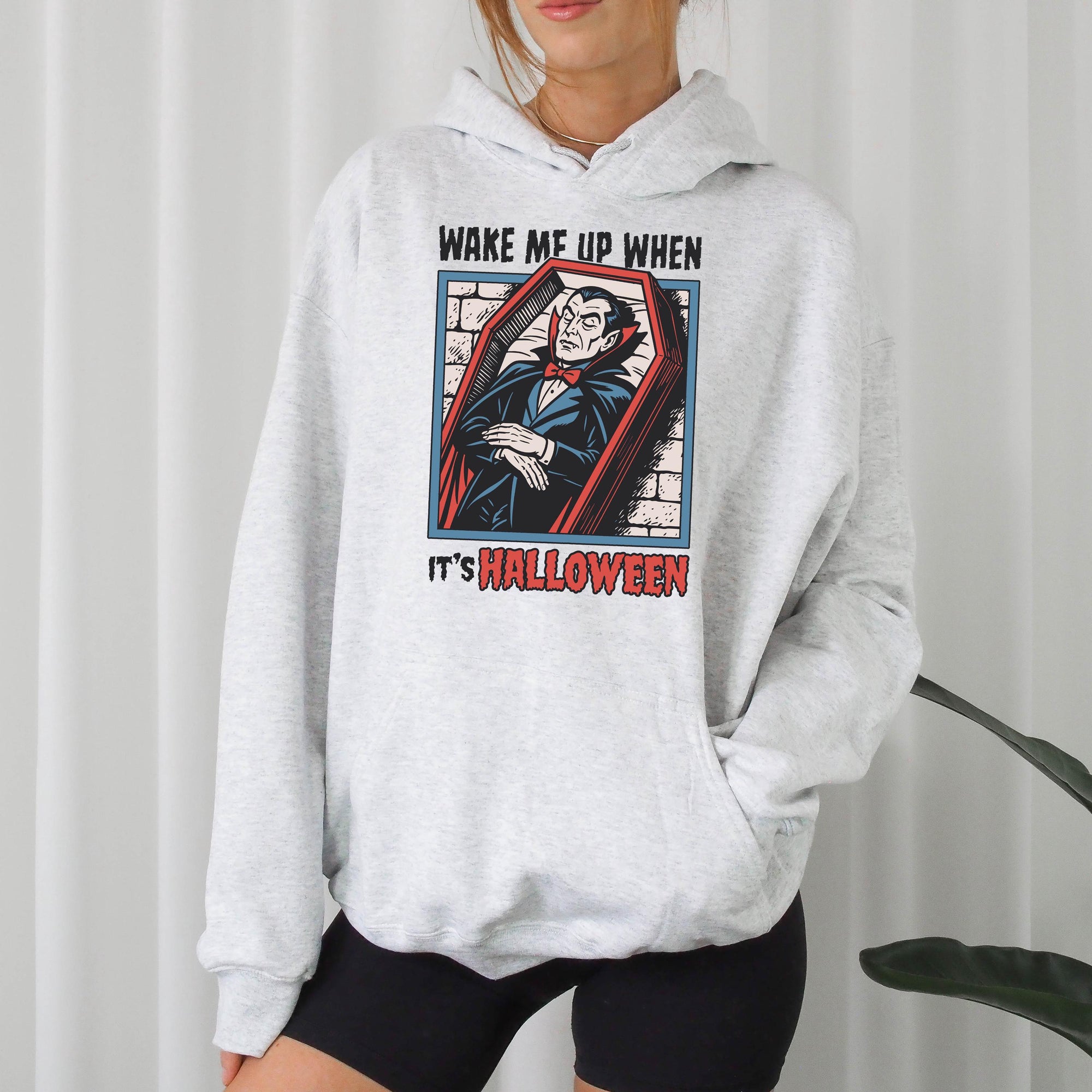 Wake Me Up When It's Halloween - Crewneck Sweatshirt or Hoodie