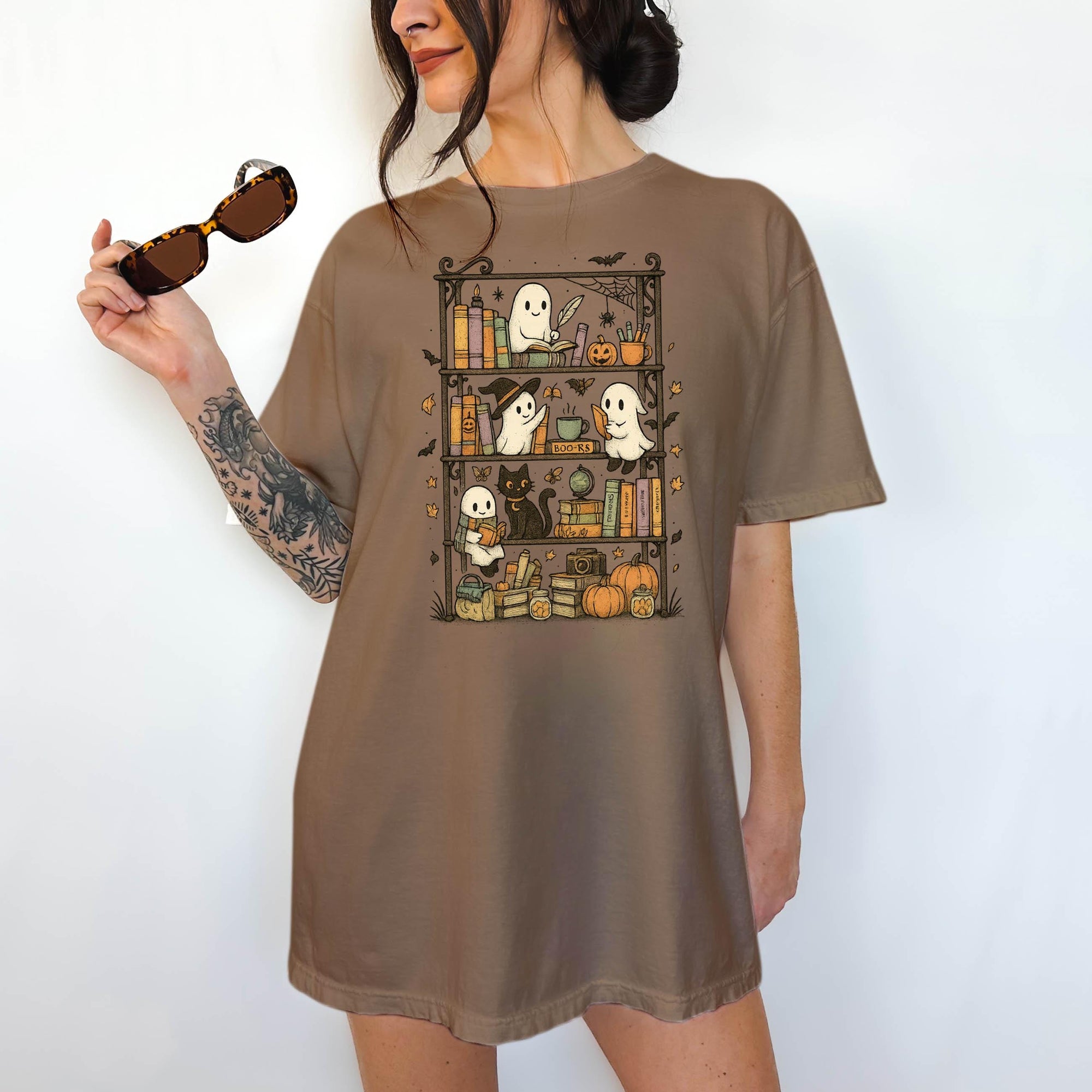 Library Ghost - Comfort Colors T-shirt, Funny Shirt, Dark Humor