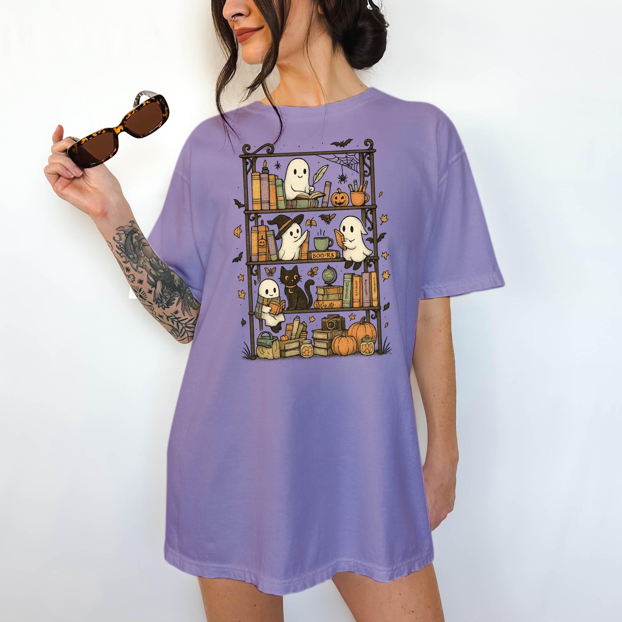 Library Ghost - Comfort Colors T-shirt, Funny Shirt, Dark Humor
