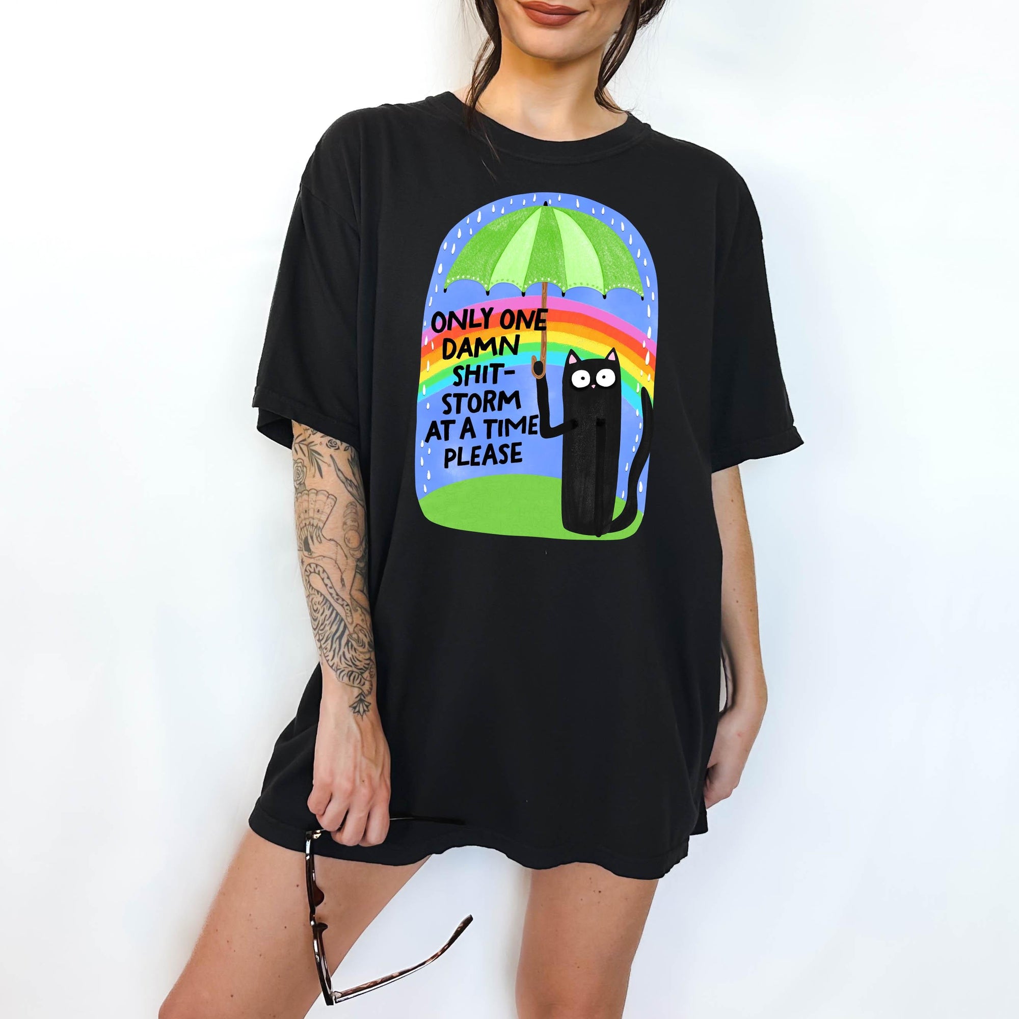 One Shit Storm at a Time Please - Comfort Colors T-shirt, Funny Shirt, Dark Humor