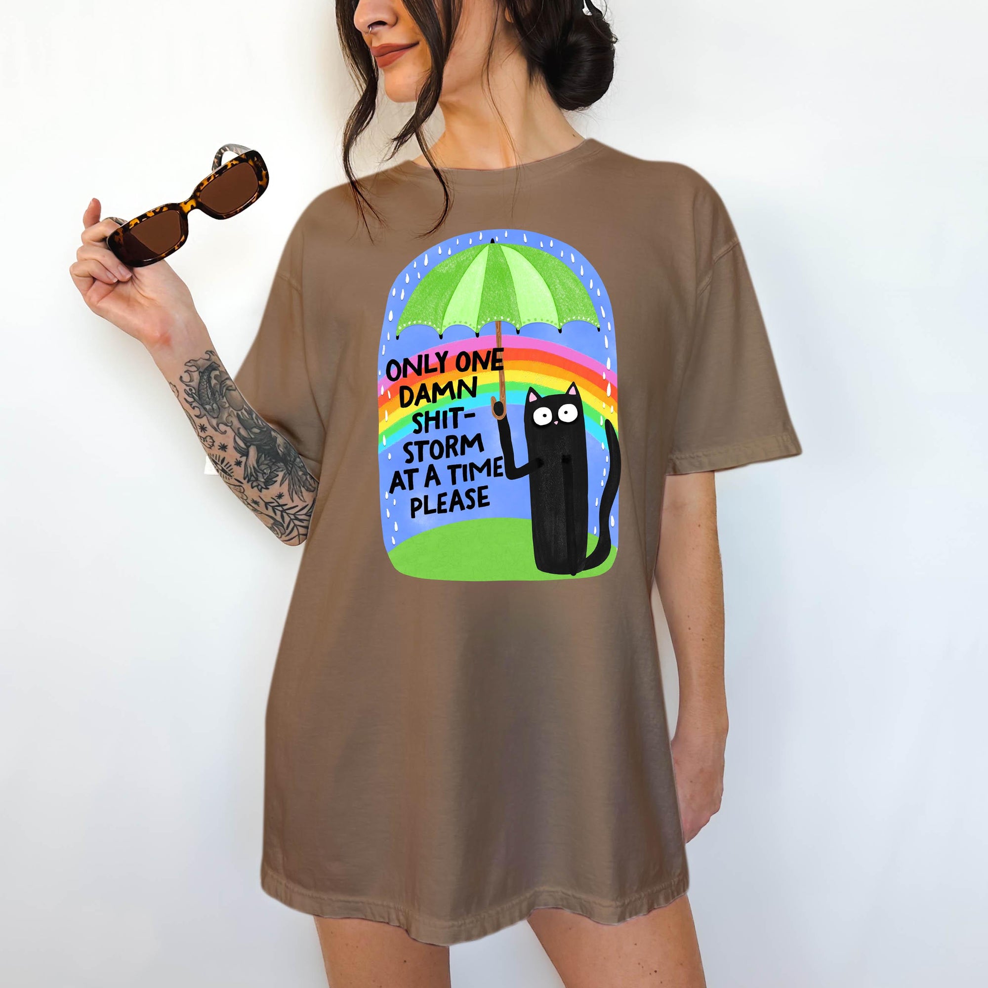 One Shit Storm at a Time Please - Comfort Colors T-shirt, Funny Shirt, Dark Humor