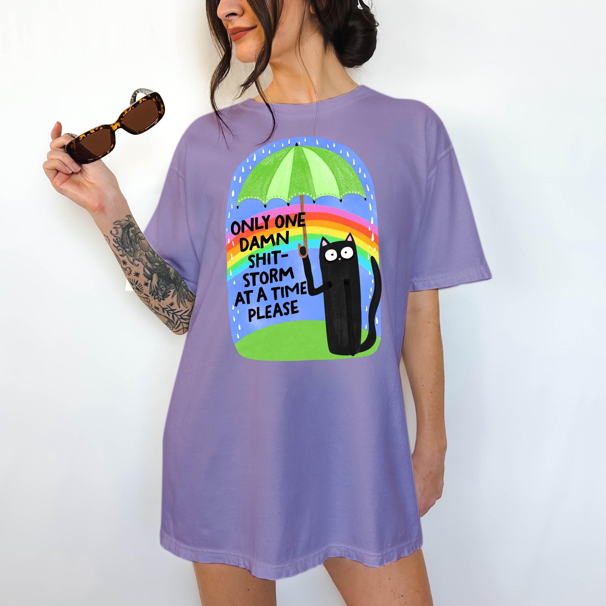 One Shit Storm at a Time Please - Comfort Colors T-shirt, Funny Shirt, Dark Humor