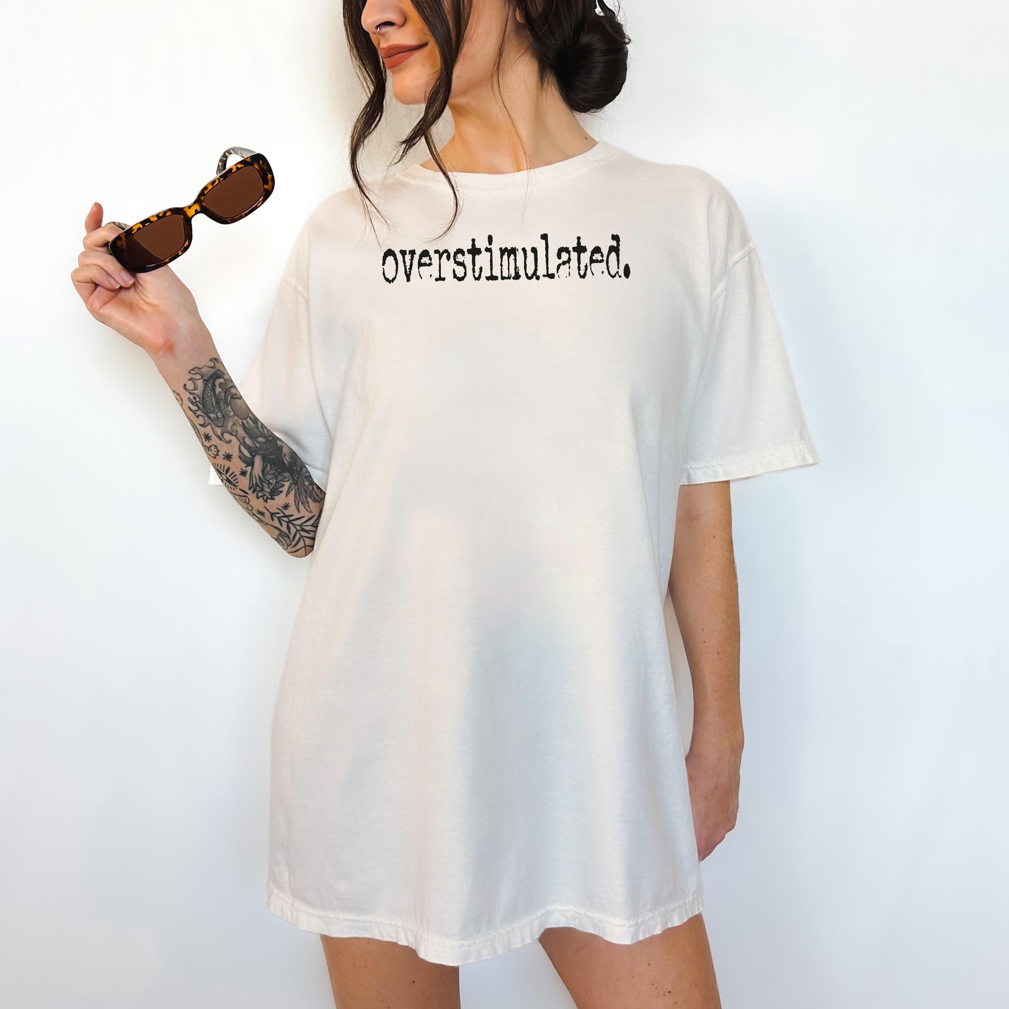 Overstimulated - Comfort Colors T-shirt, Funny Shirt, Dark Humor