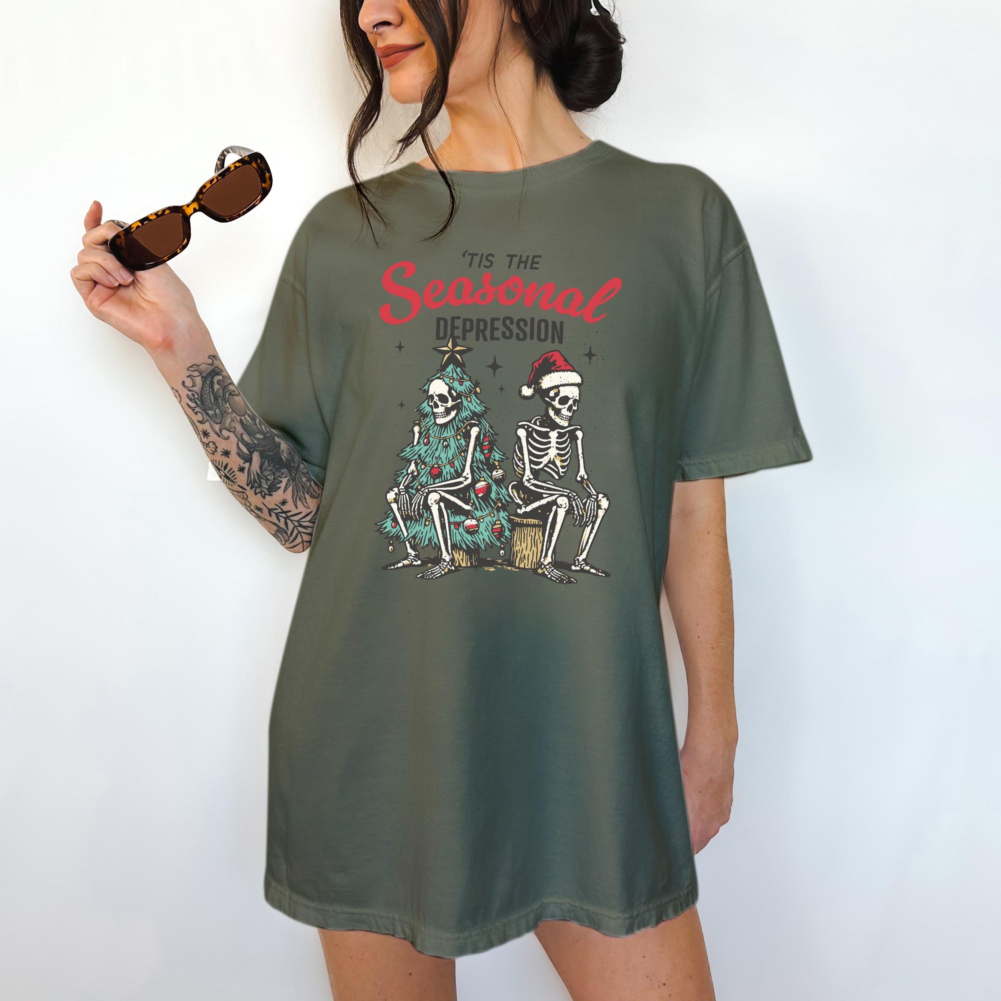 Tis' the Seasonal Depression - Comfort Colors T-shirt, Funny Shirt, Dark Humor