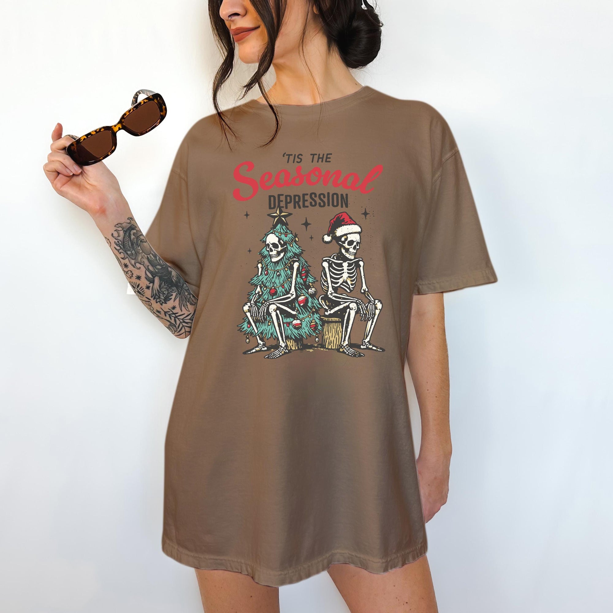 Tis' the Seasonal Depression - Comfort Colors T-shirt, Funny Shirt, Dark Humor