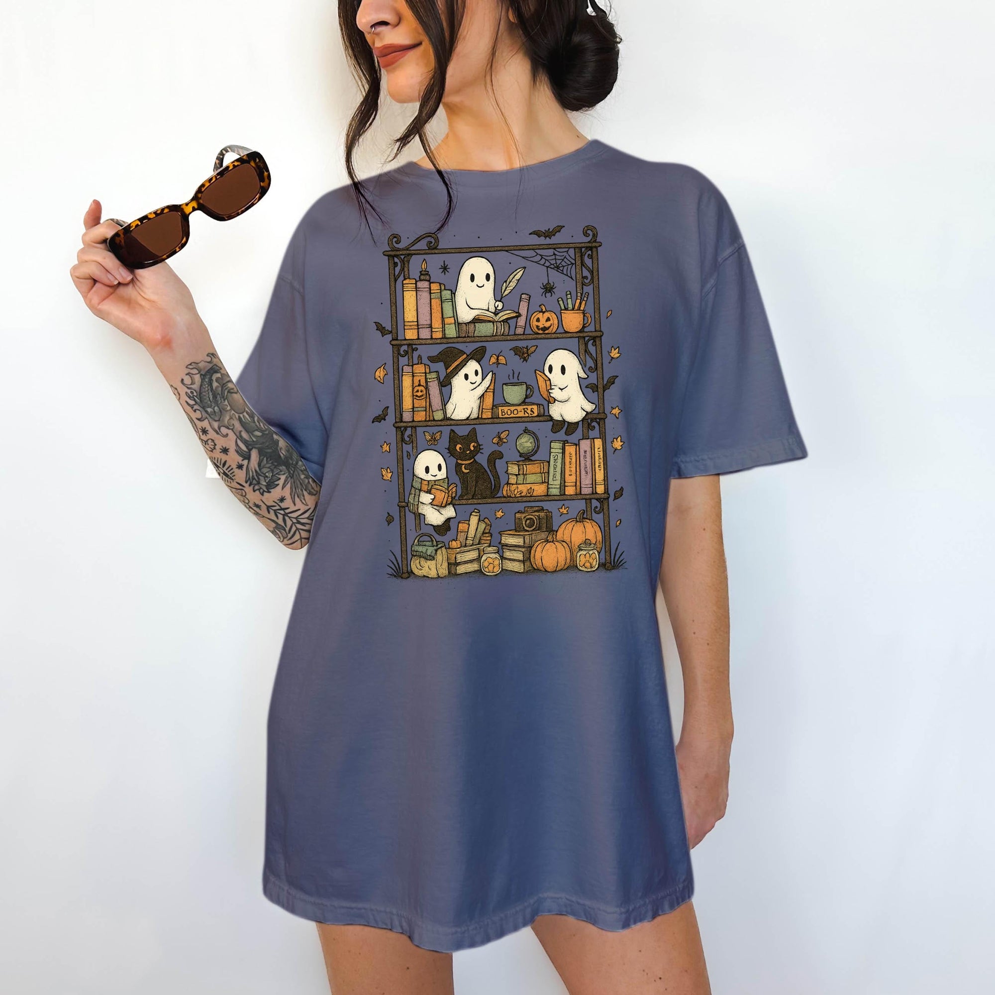 Library Ghost - Comfort Colors T-shirt, Funny Shirt, Dark Humor