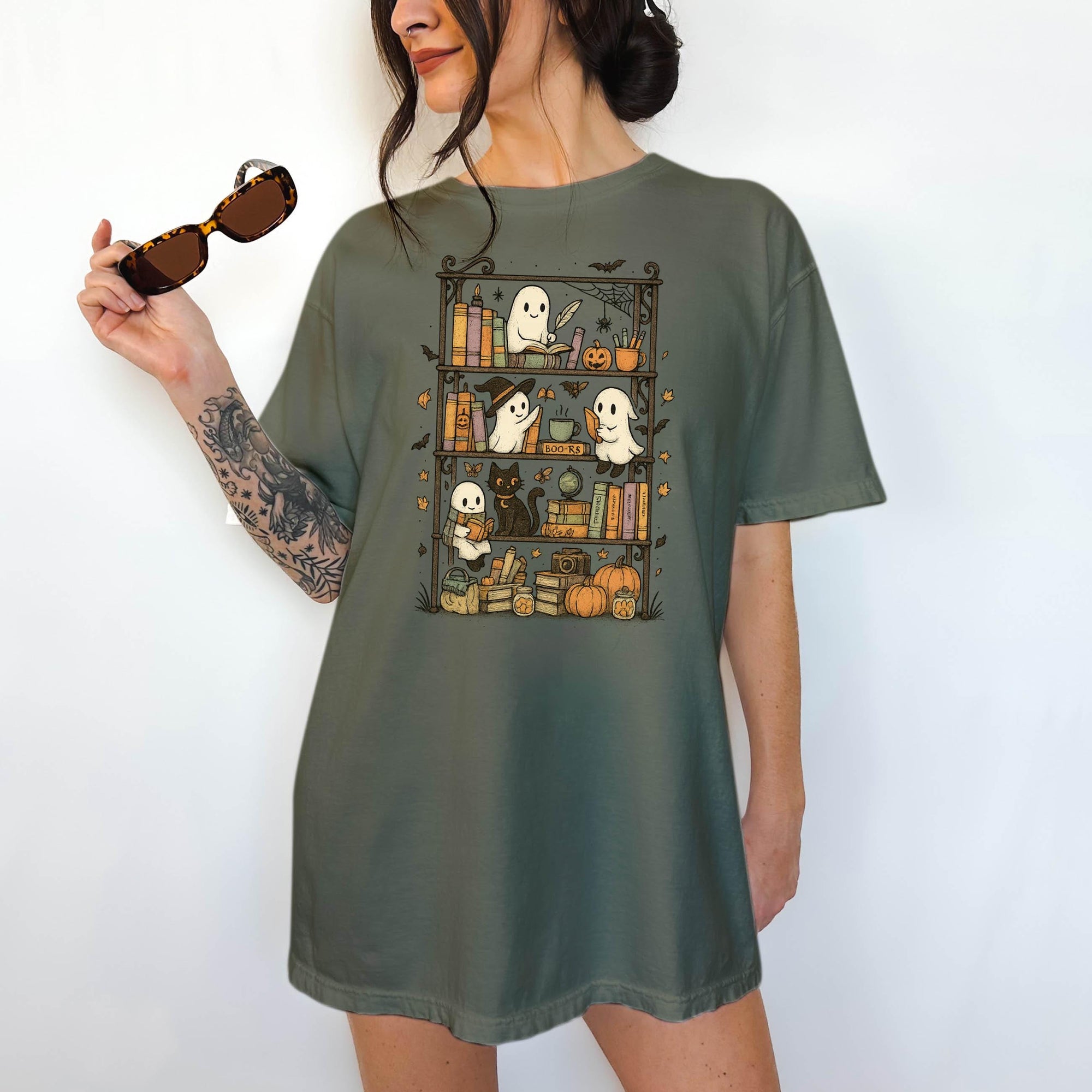 Library Ghost - Comfort Colors T-shirt, Funny Shirt, Dark Humor