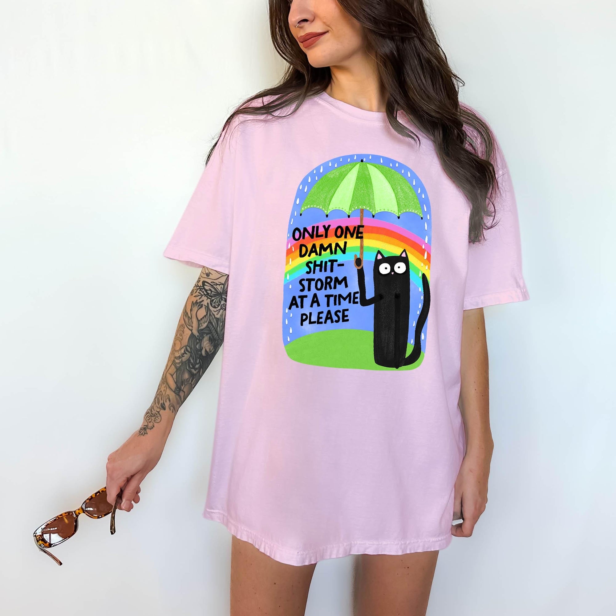 One Shit Storm at a Time Please - Comfort Colors T-shirt, Funny Shirt, Dark Humor