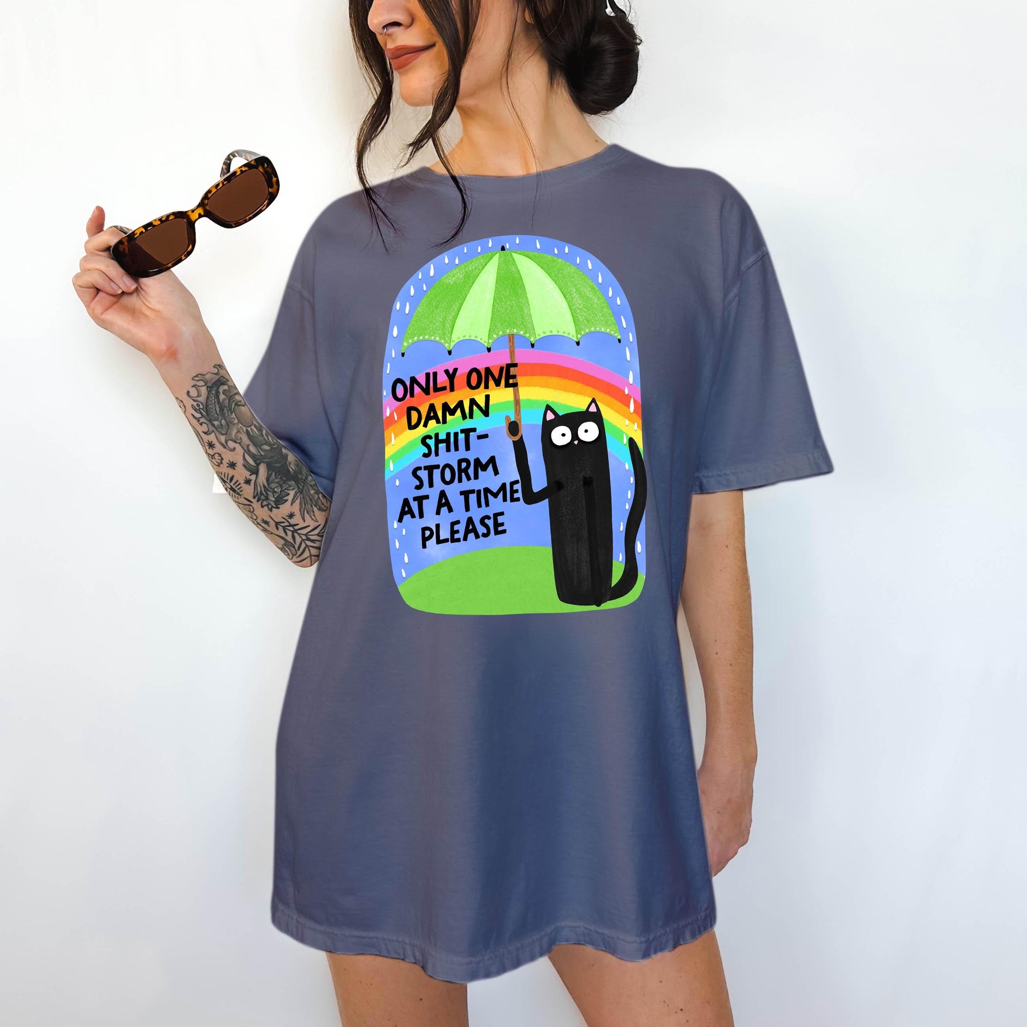 One Shit Storm at a Time Please - Comfort Colors T-shirt, Funny Shirt, Dark Humor