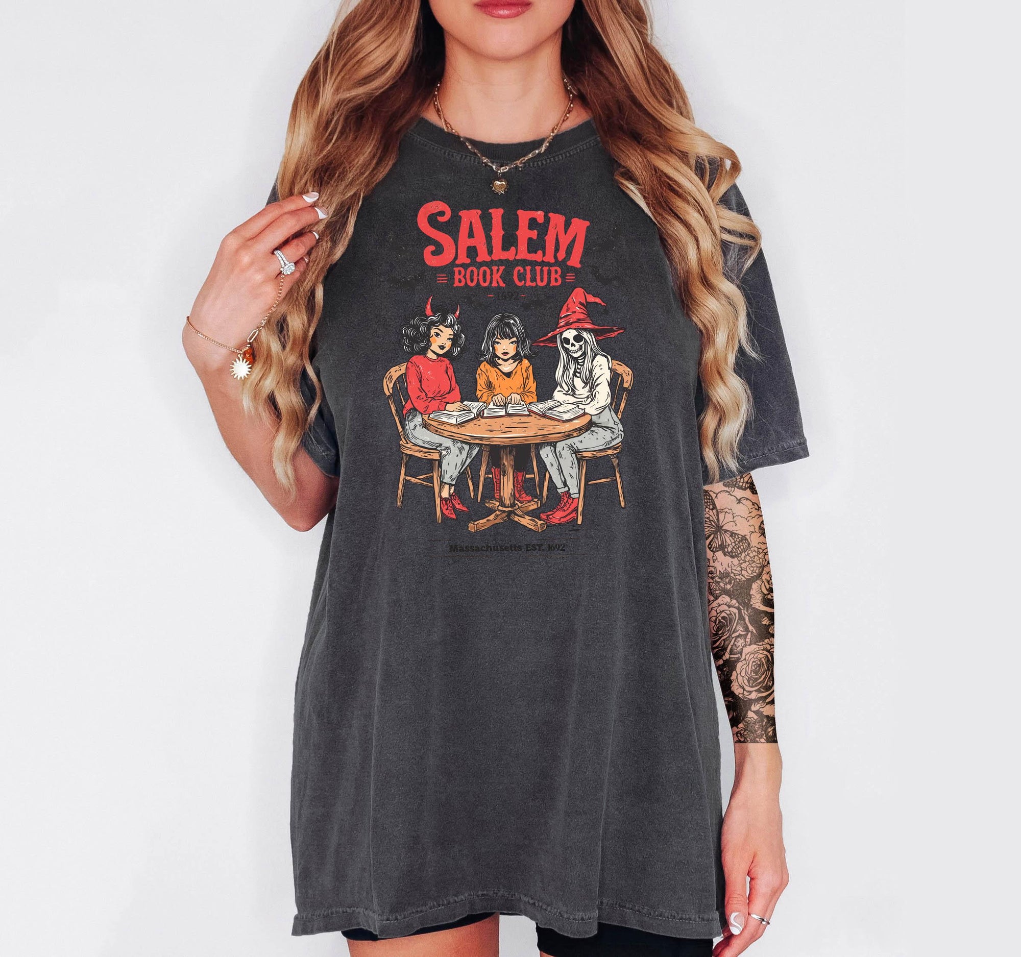 Salem Book Club - Comfort Colors T-shirt, Funny Shirt, Dark Humor