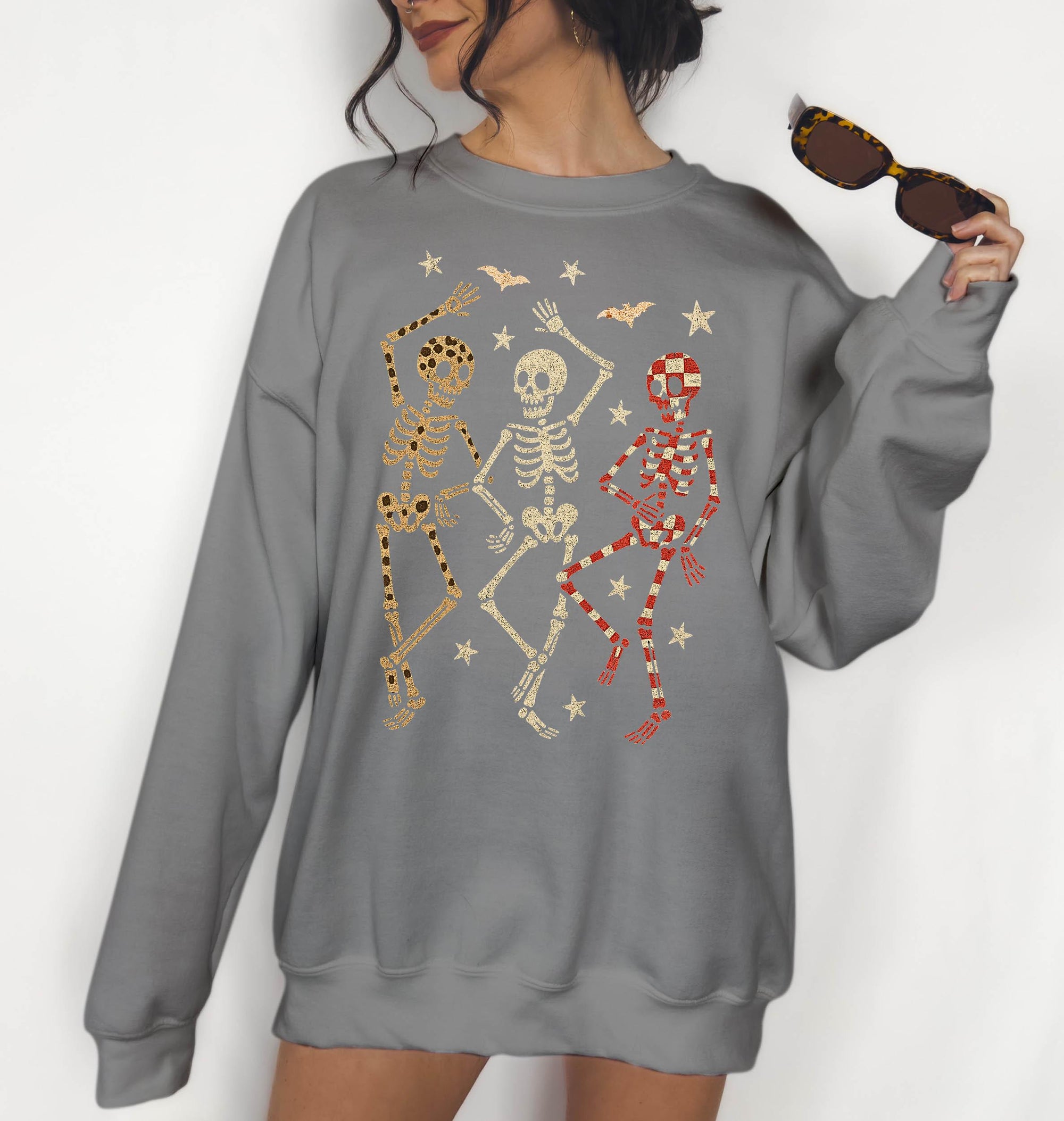 Dancing Skeletons - Crewneck Sweatshirt or Hoodie