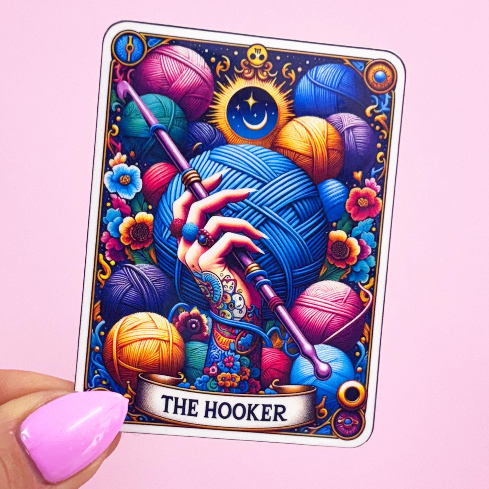 The Hooker Vinyl Tarot Card Sticker - Vinyl Water Resistant Sticker, Laptop Sticker, Phone Sticker, Water Bottle Sticker, Cute Decal