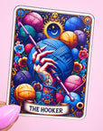 The Hooker Vinyl Tarot Card Sticker - Vinyl Water Resistant Sticker, Laptop Sticker, Phone Sticker, Water Bottle Sticker, Cute Decal