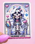 The Nurse Tarot Card Sticker - Vinyl Water Resistant Sticker, Laptop Sticker, Phone Sticker, Water Bottle Sticker, Cute Decal