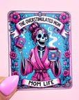 The Overstimulated Mom Tarot Card Sticker - Vinyl Water Resistant Sticker, Laptop Sticker, Phone Sticker, Water Bottle Sticker, Cute Decal