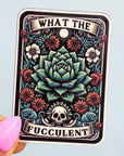 What the Facculent Vinyl Tarot Card Sticker - Vinyl Water Resistant Sticker, Laptop Sticker, Phone Sticker, Water Bottle Sticker, Cute Decal