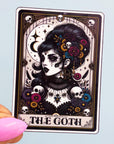 The Goth Vinyl Tarot Card Sticker - Vinyl Water Resistant Sticker, Laptop Sticker, Phone Sticker, Water Bottle Sticker, Cute Decal