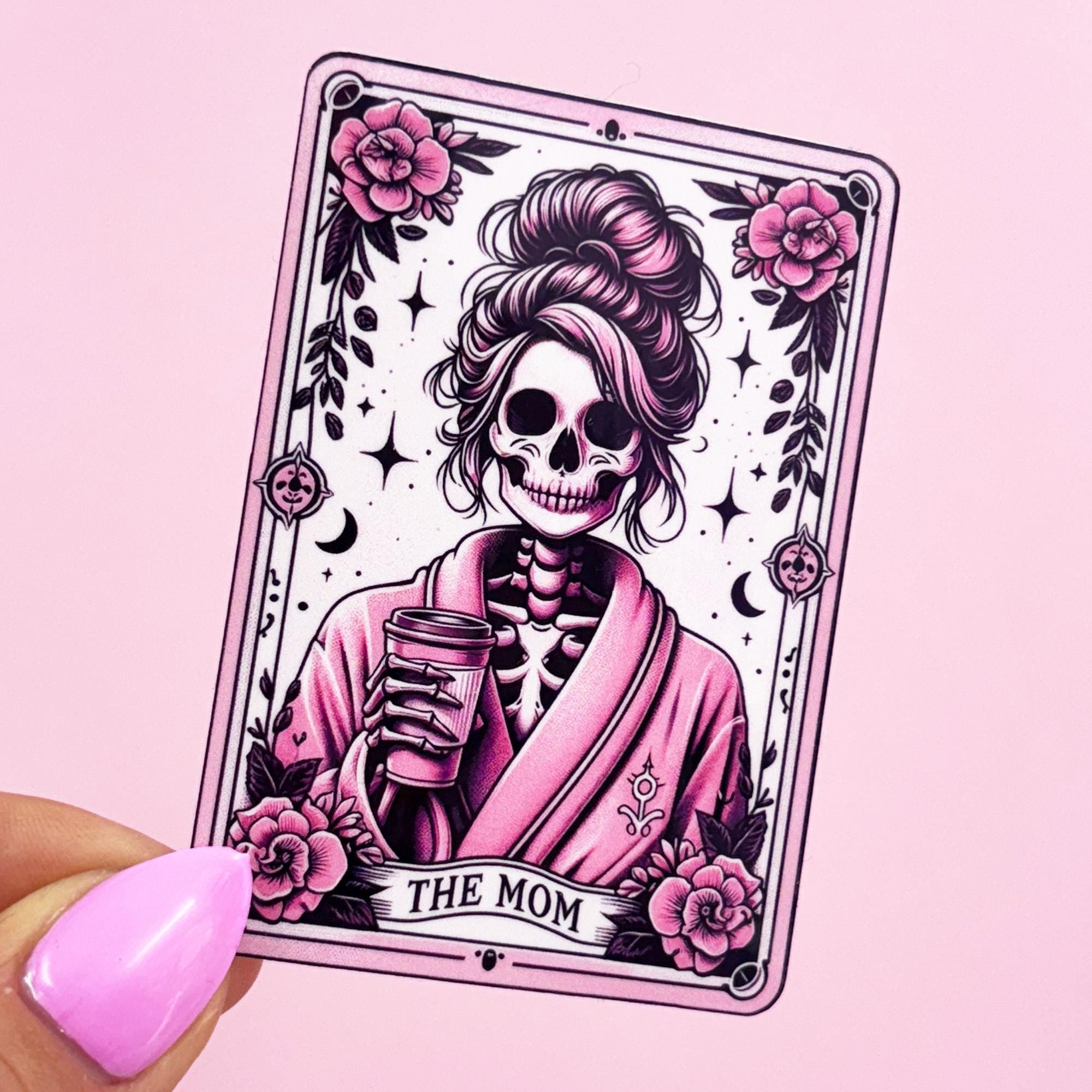 The Mom Tarot Card Sticker - Vinyl Water Resistant Sticker, Laptop Sticker, Phone Sticker, Water Bottle Sticker, Cute Decal