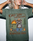 Only You Can Prevent Dumpster Fires Comfort Colors Shirt, Funny Raccoon Ranger Tee, Sarcastic Nature Parody T-Shirt, Funny Camping Shirt,